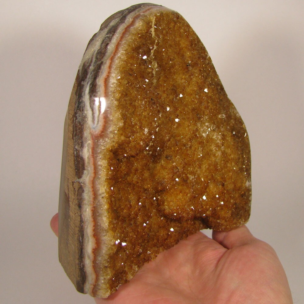 5.7″ Polished CITRINE Crystals Cluster Freeform Standup – Brazil – 4 lbs.