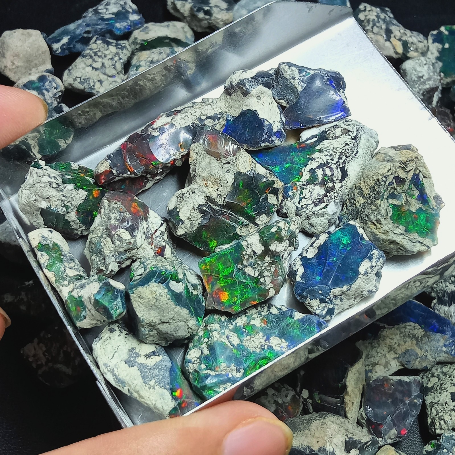 Huge Black Smoked Opal Rough 200ct Lot – AAA+ Quality Ethiopian Black Opal Rough