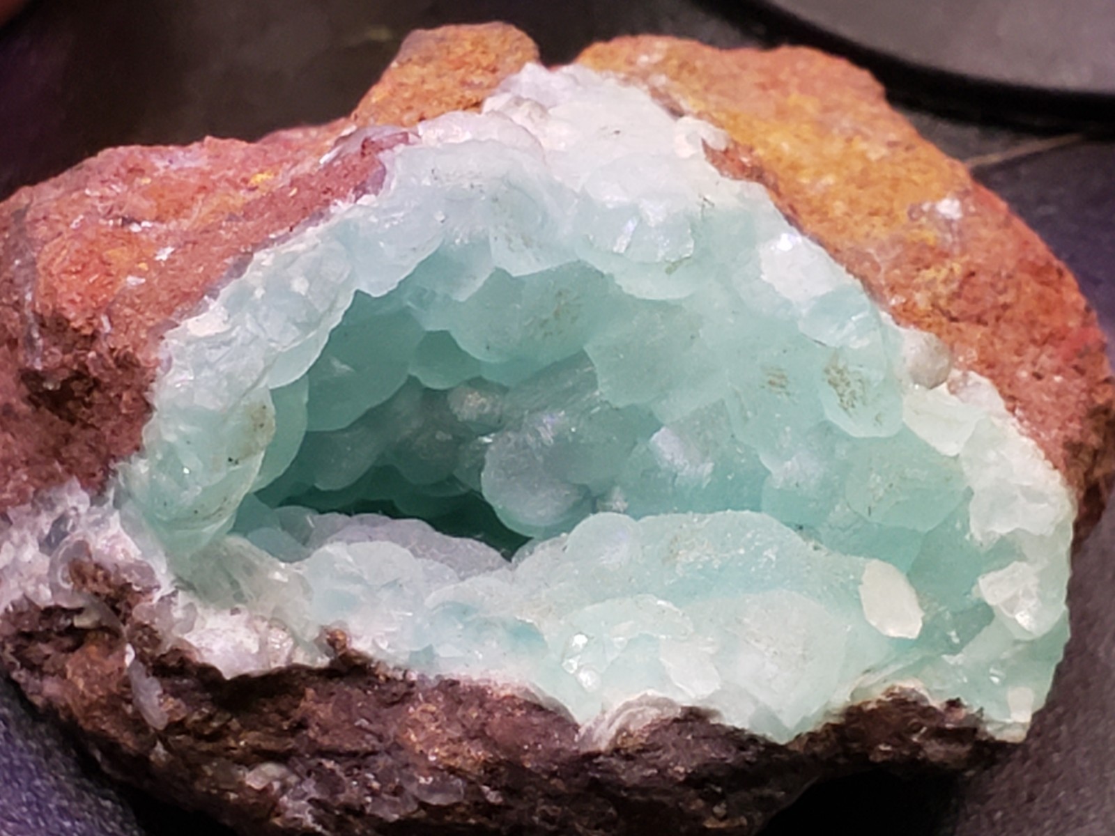 Bubbly Botryoidal Sea Blue Green Smithsonite Crystal Specimen 39g