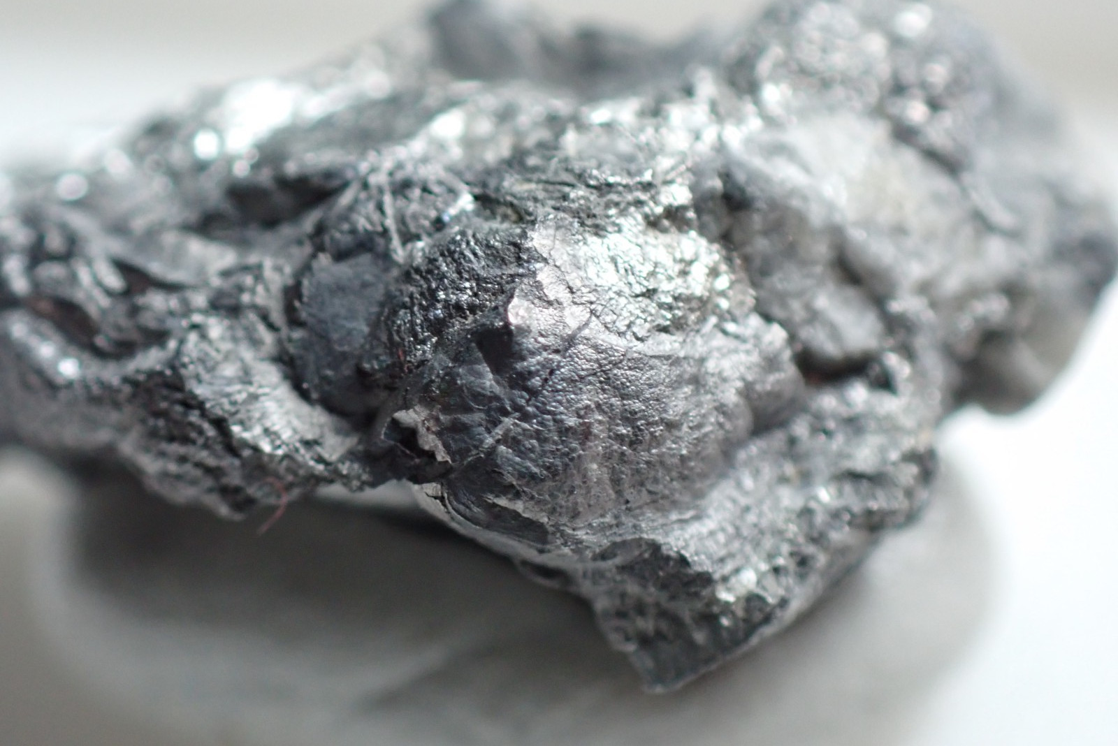 ANTIMONY * SILVERY-BRIGHT BOTRYOIDAL AGGREGATE * RARE ! Pribram, CZECH REPUBLIC