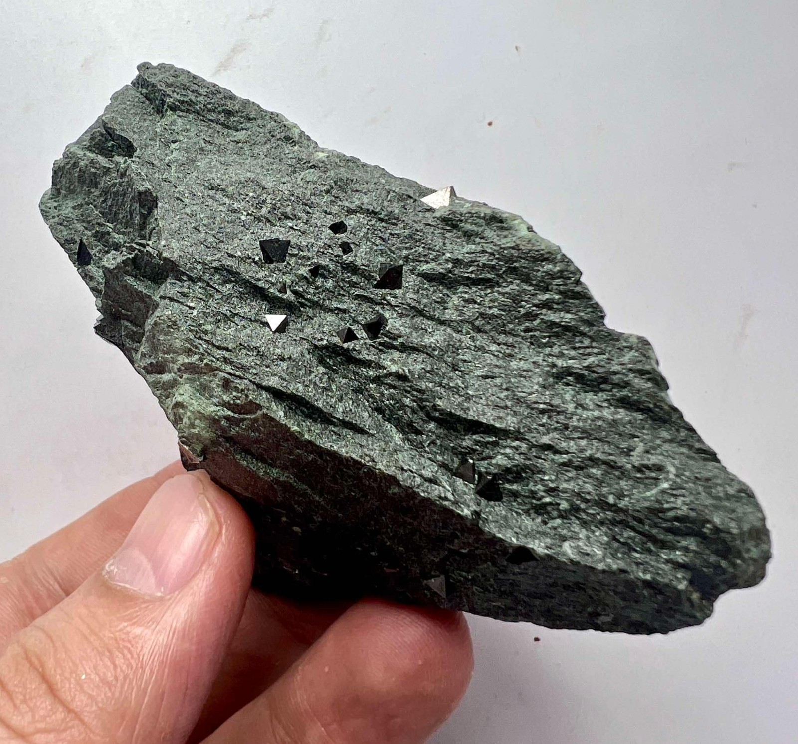213 Gram Extremely Beautiful Magnetite Crystals On Matrix From Pakistan AS31