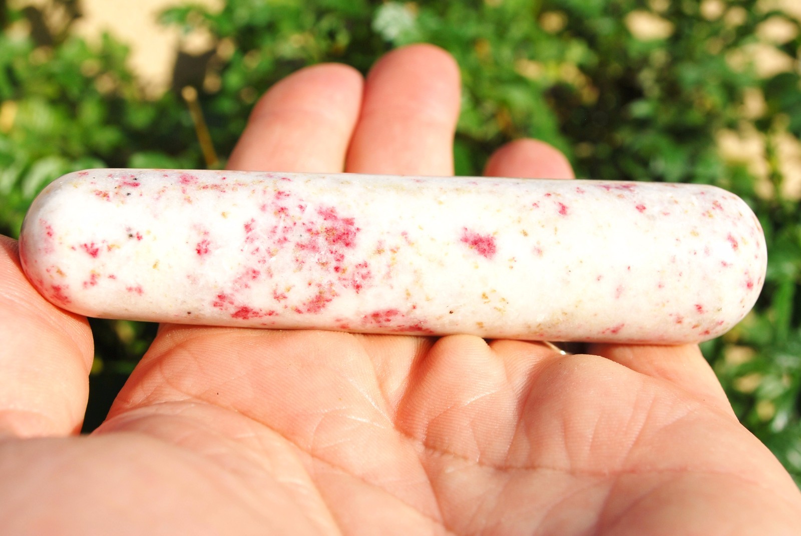 CHARGED 4.0″ Cinnabrite Crystal Massage Wand Reflexology Energy Healing REIKI