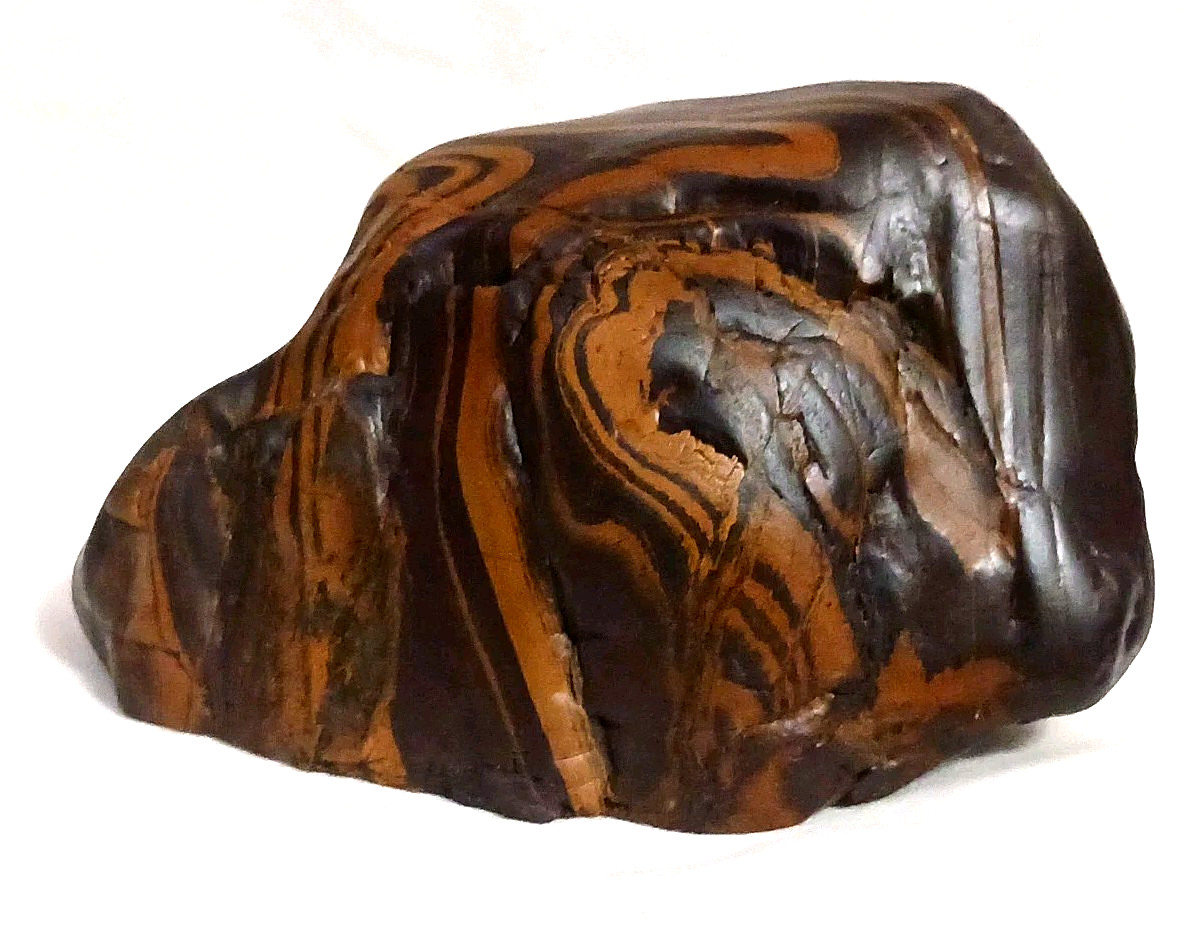 Rare Wyoming Banded Iron Formation BIF Display Rock Cut & Polished Display Tiger