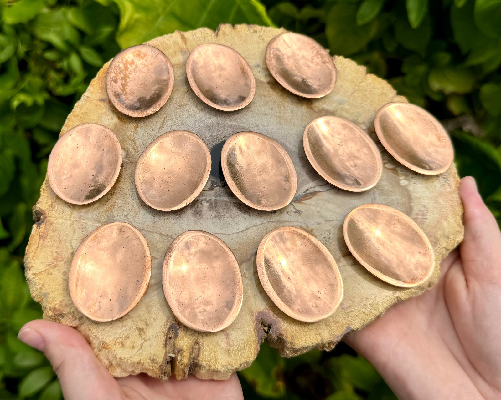 Copper Worry Stone (Copper Palm Stone, Smooth Polished Pocket Stone)