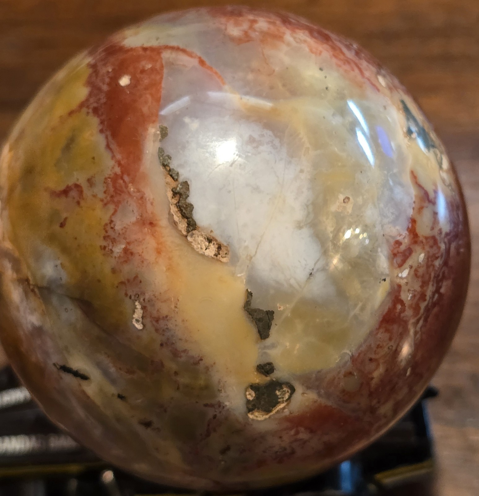 2½” Polished Marble Granite Stone Ball Sphere Orb Multicolor Cream Paperweight