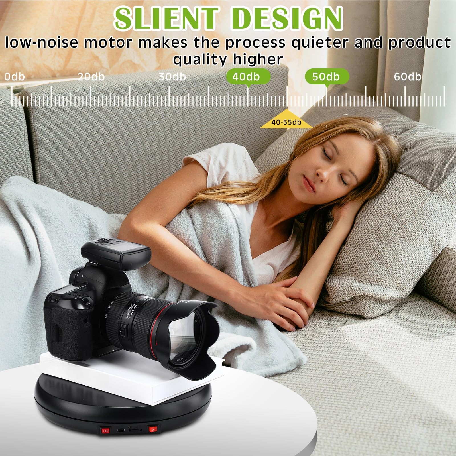 LED Light Motorized Rotating Display Stand Turner 360 Degree Display Spinner …