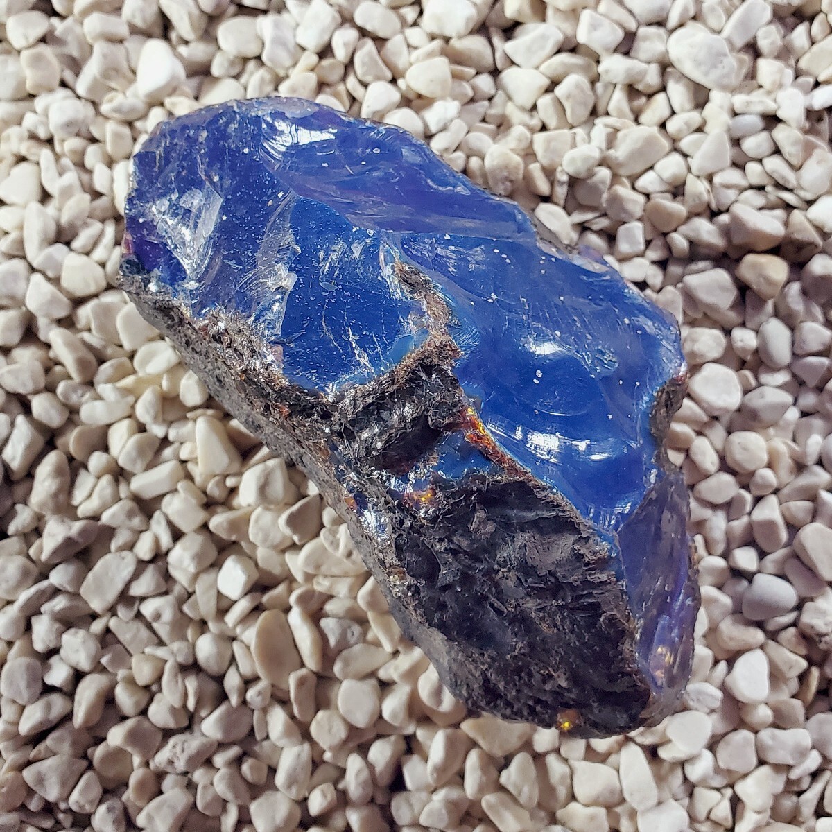 291 Grams Sumatran Blue Amber Rough #64