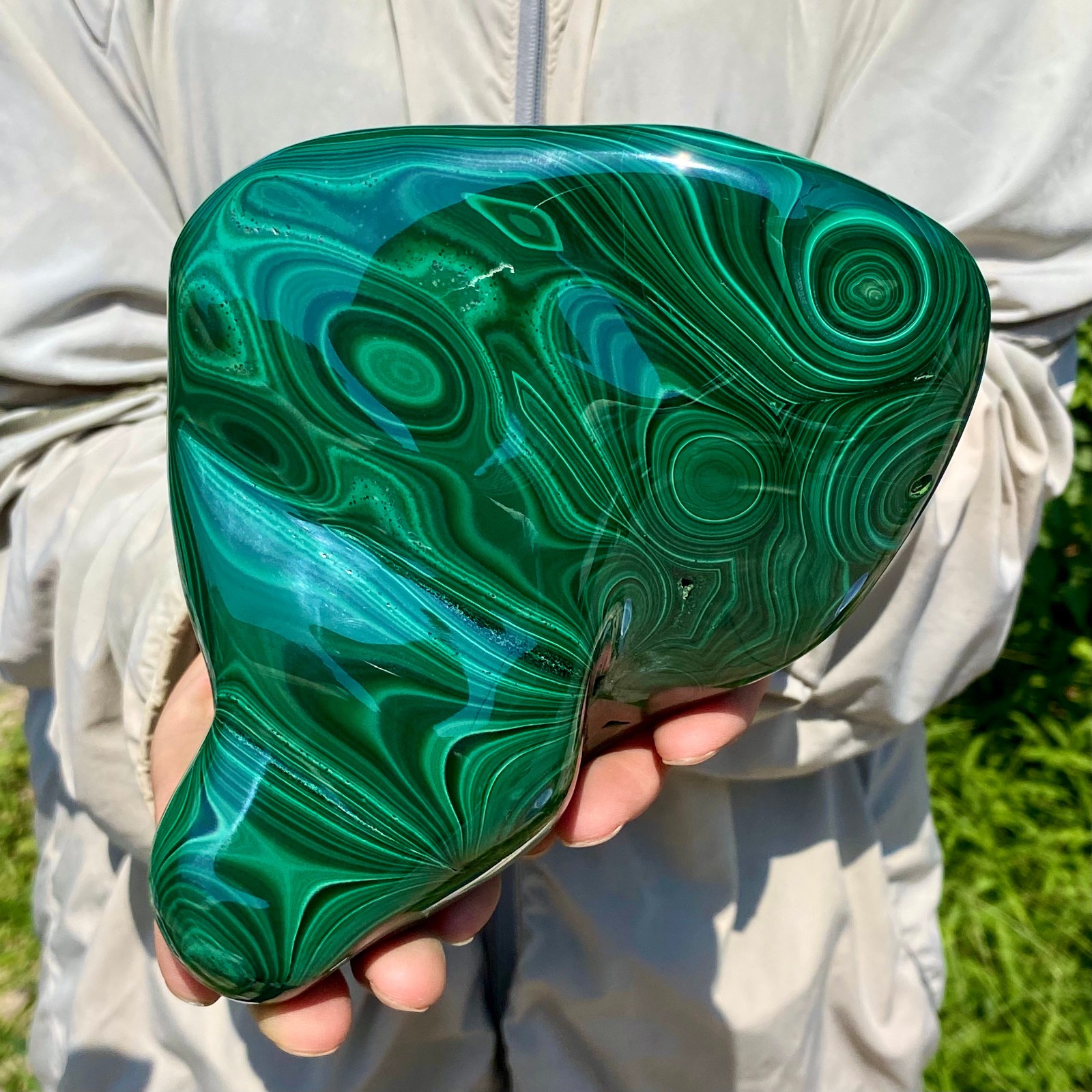 4.96LB TOP Natural Malachite crystal quartz Mineral specimen Reiki gem