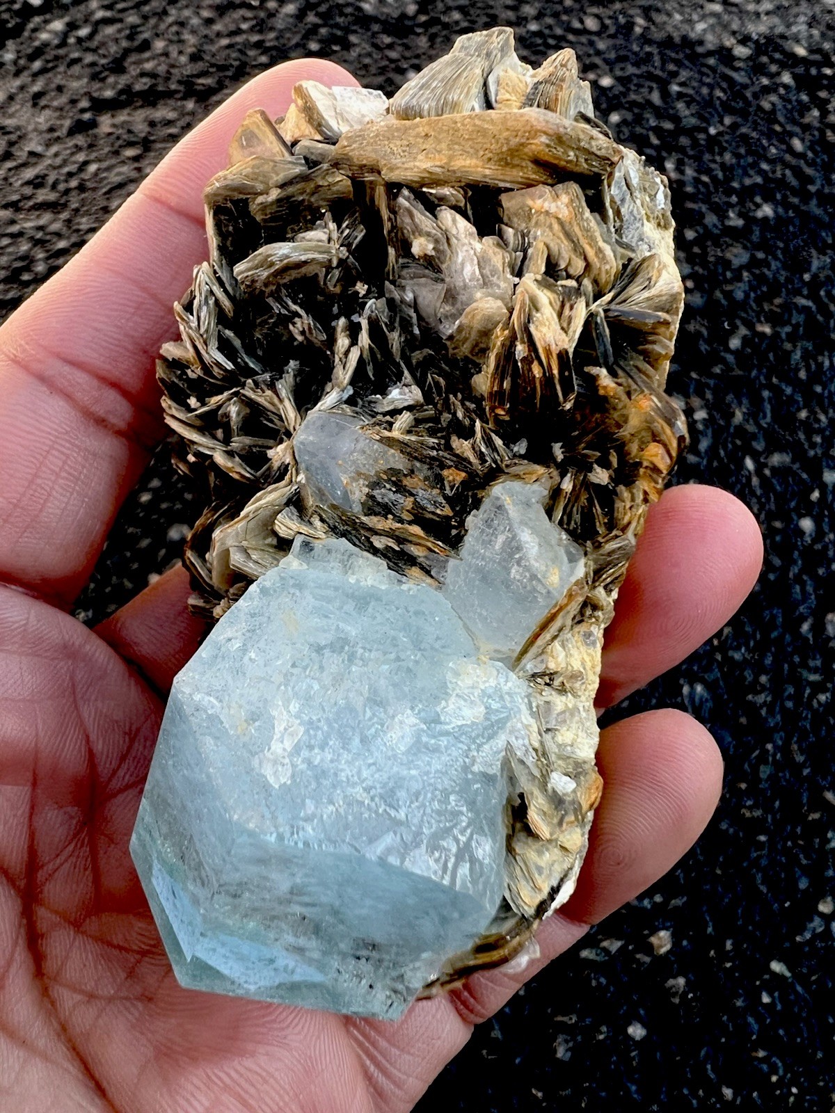 Pakistan Gilgit Aquamarine Specimen With Mica 6.6 Oz