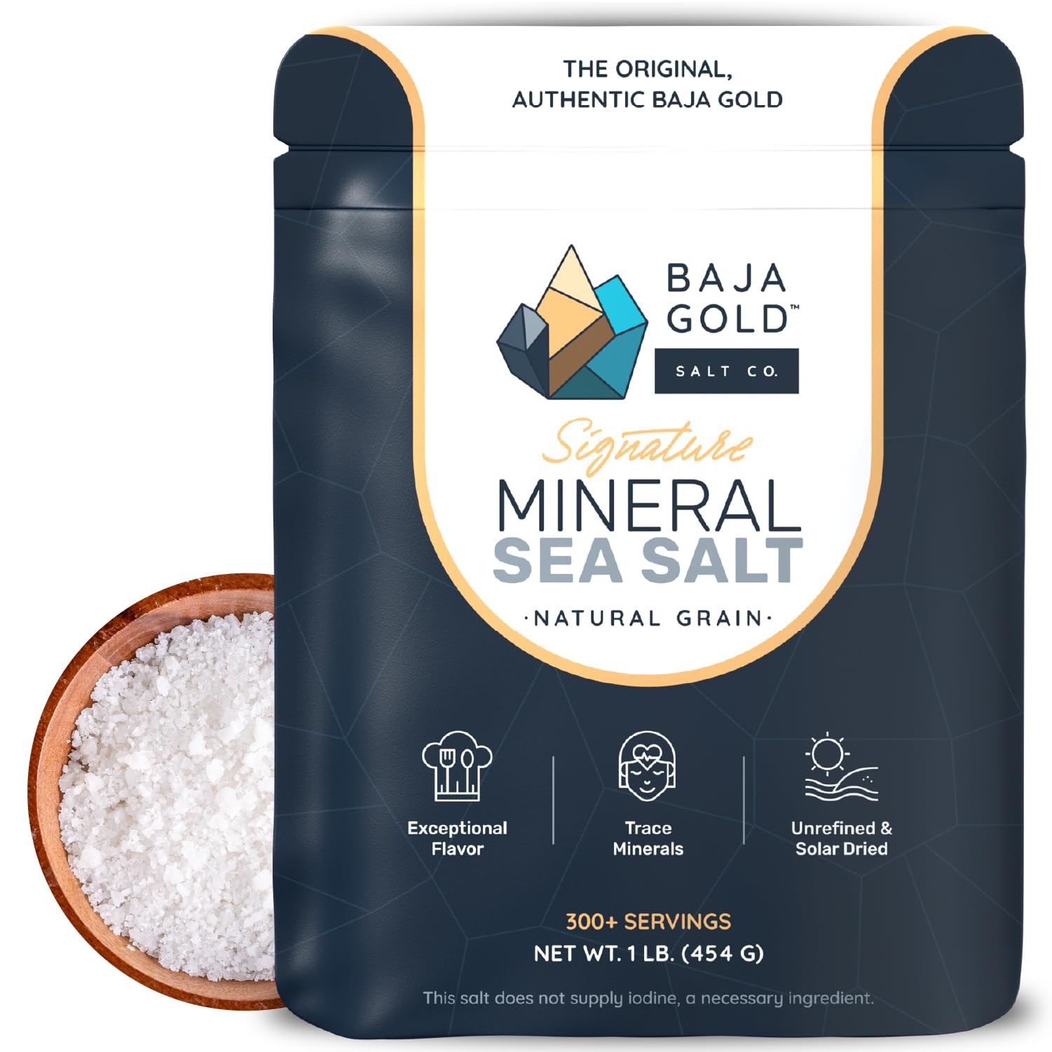 Baja Gold Signature Mineral Sea Salt – Recommended by 16 Ounce (Pack of 1)