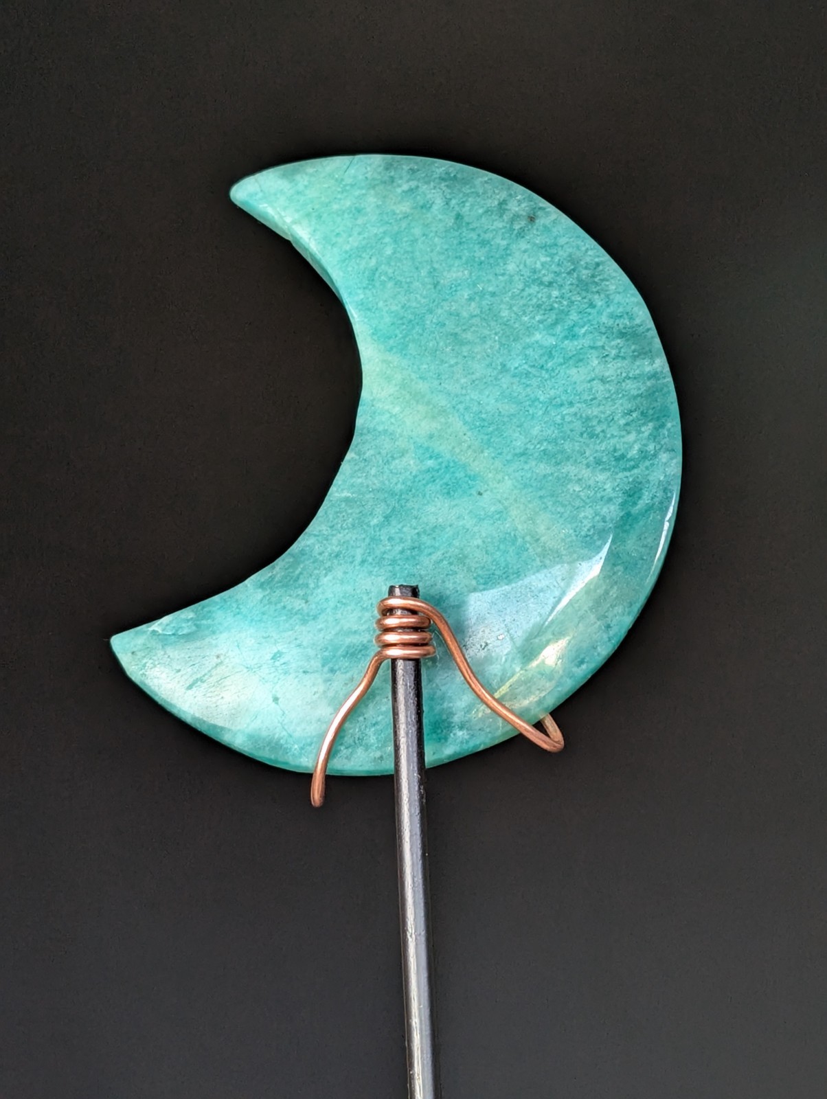Amazonite Moon Carving Crystal Gemstone Healing