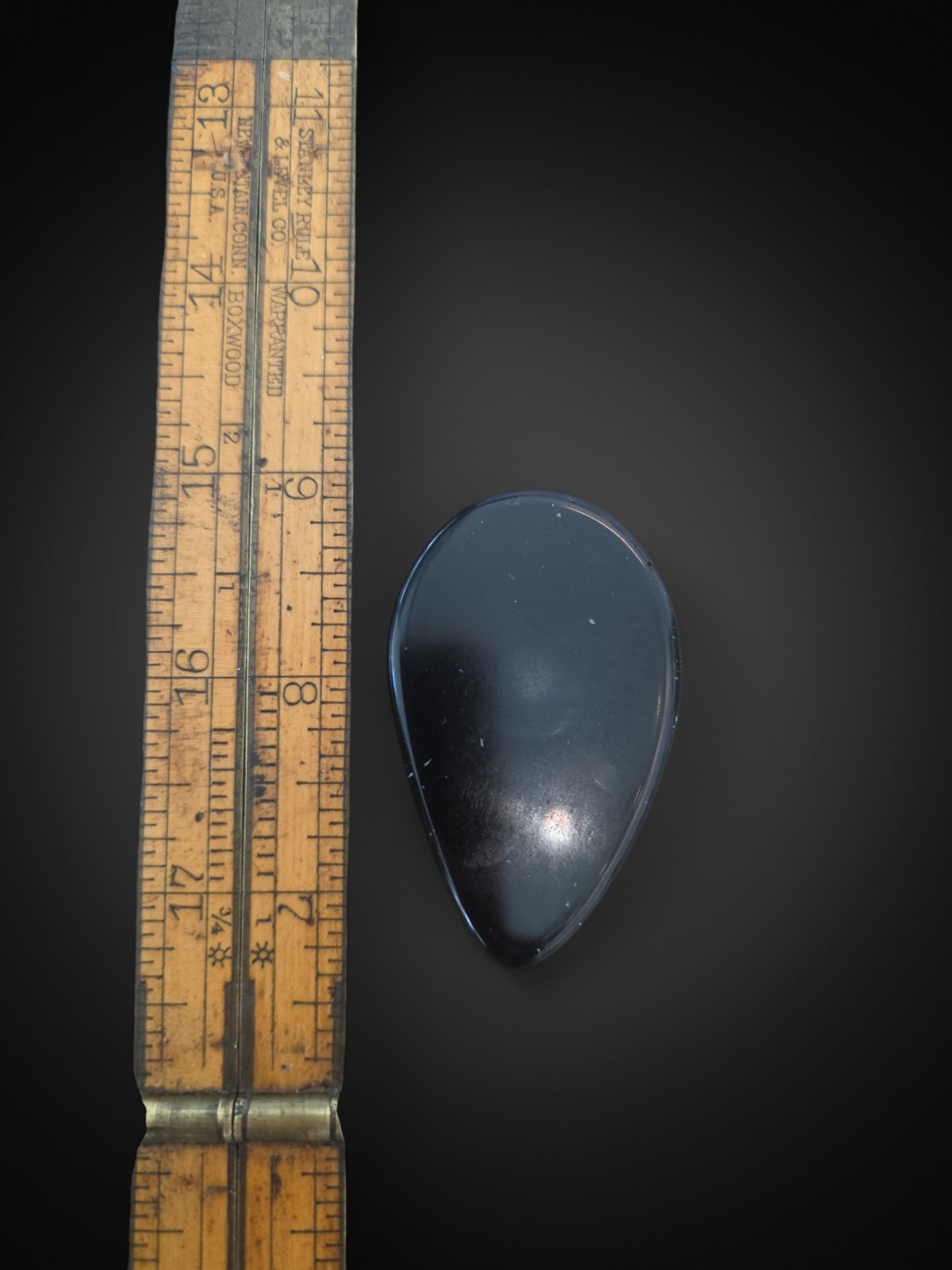 OOAK Hand Cut Black Obsidian Cabachon Nevada Stone Lapidary Cab By Gerry Lohrey