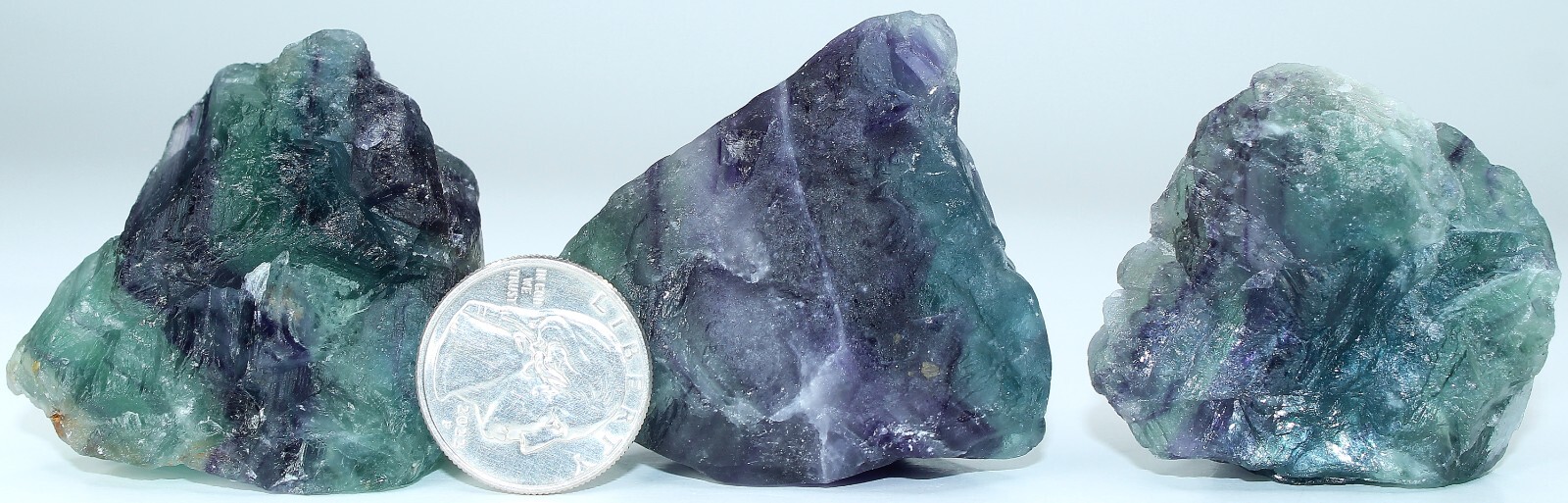 AAA Rough Mexican Rainbow Fluorite / 5 Pieces / 17.2 oz (487.61 gr) 2258