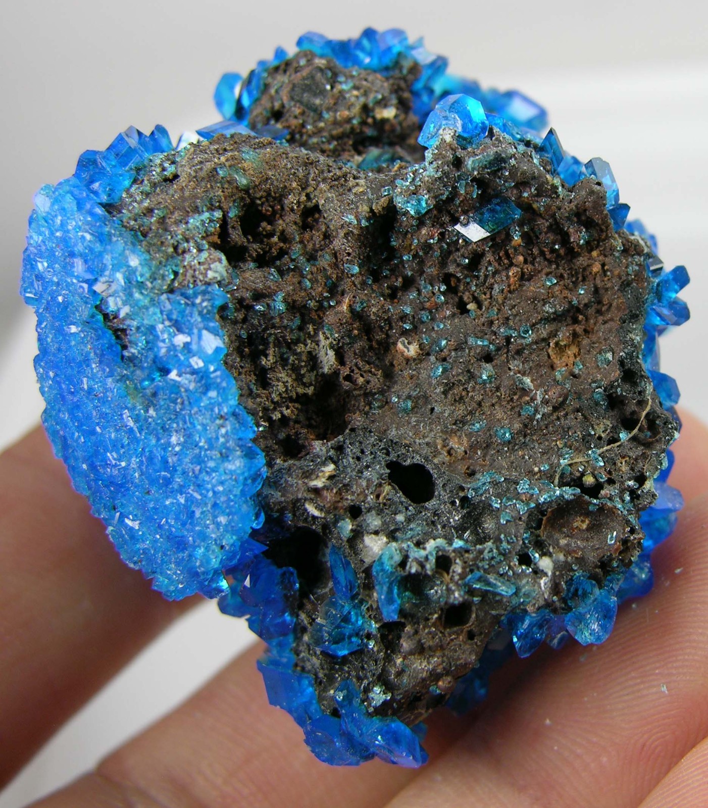 #4 1 1/2 in Poland Lab Grown Raw Chalcanthite Crystal Cluster Specimen 39mm