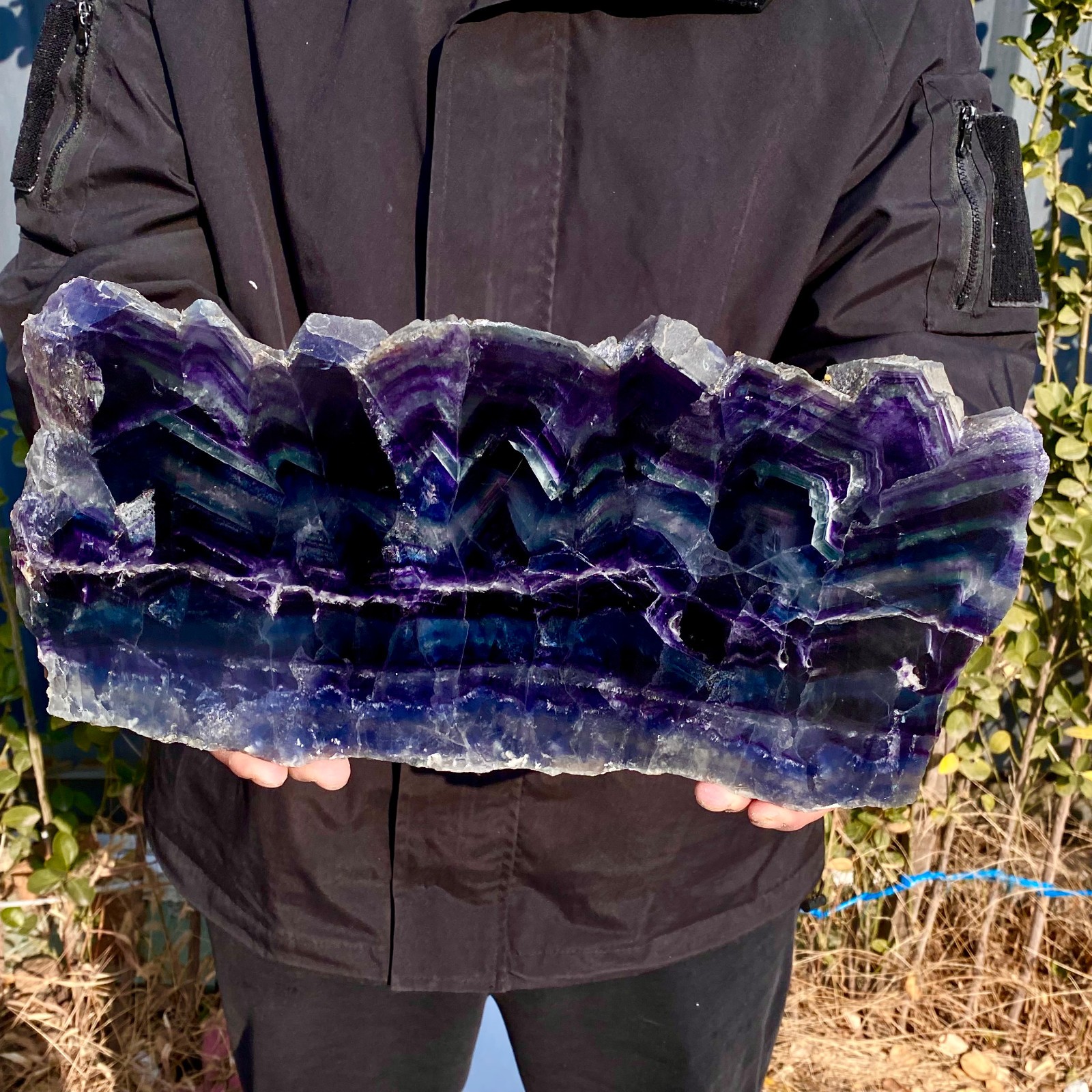 8.6LB Natural and colorful fluorite tablets for crystal therapy and meditation