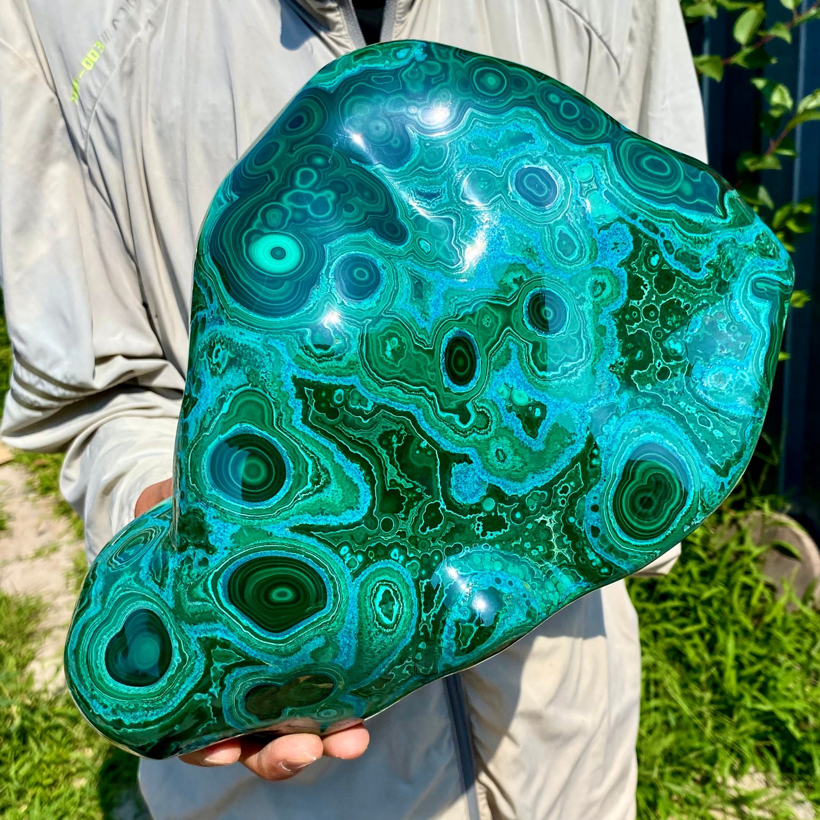 20.5LB TOP Natural Malachite crystal quartz Mineral specimen Reiki gem