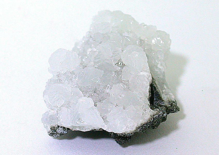 2 1/10 x 1 2/5 x 9/10 Inch Prehnite Jade Multi Crystal Malad India Specimen