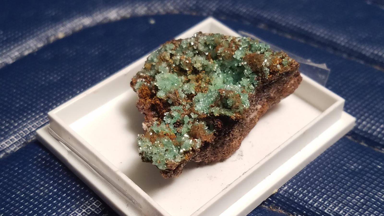 SiG: Pale Light Minty Green Adamite Crystals Clusters on Matrix from Greece