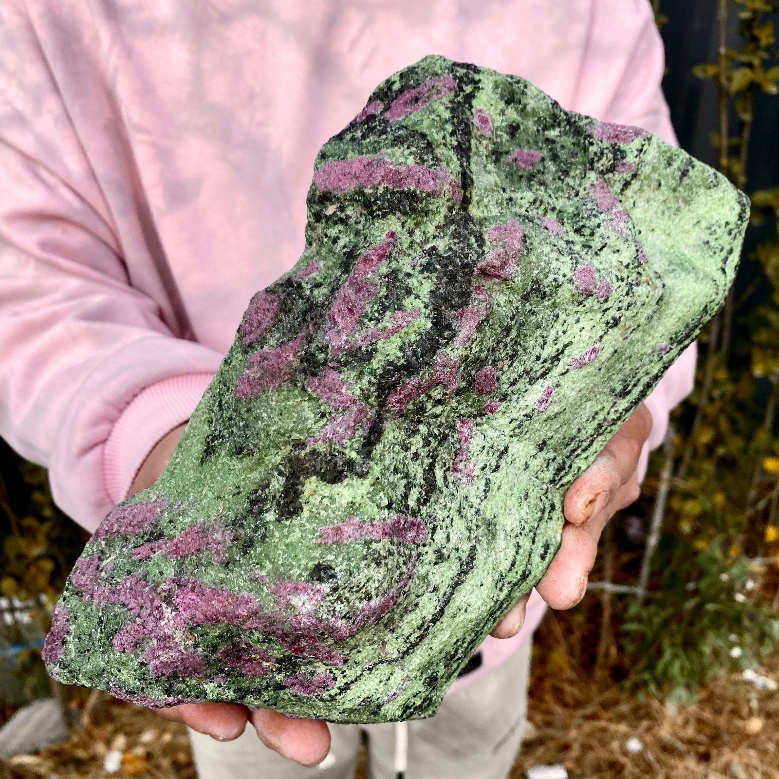 7.05LB Natural green Ruby zoisite (anylite) crystal Chakra mineral Healing Energ