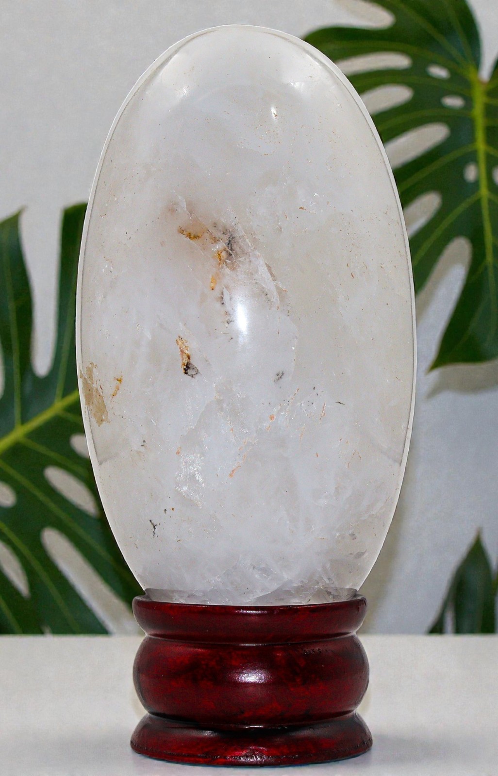 Large 150MM White Petalite Crystal Quartz Healing Decor Stone Gemstone Lingam