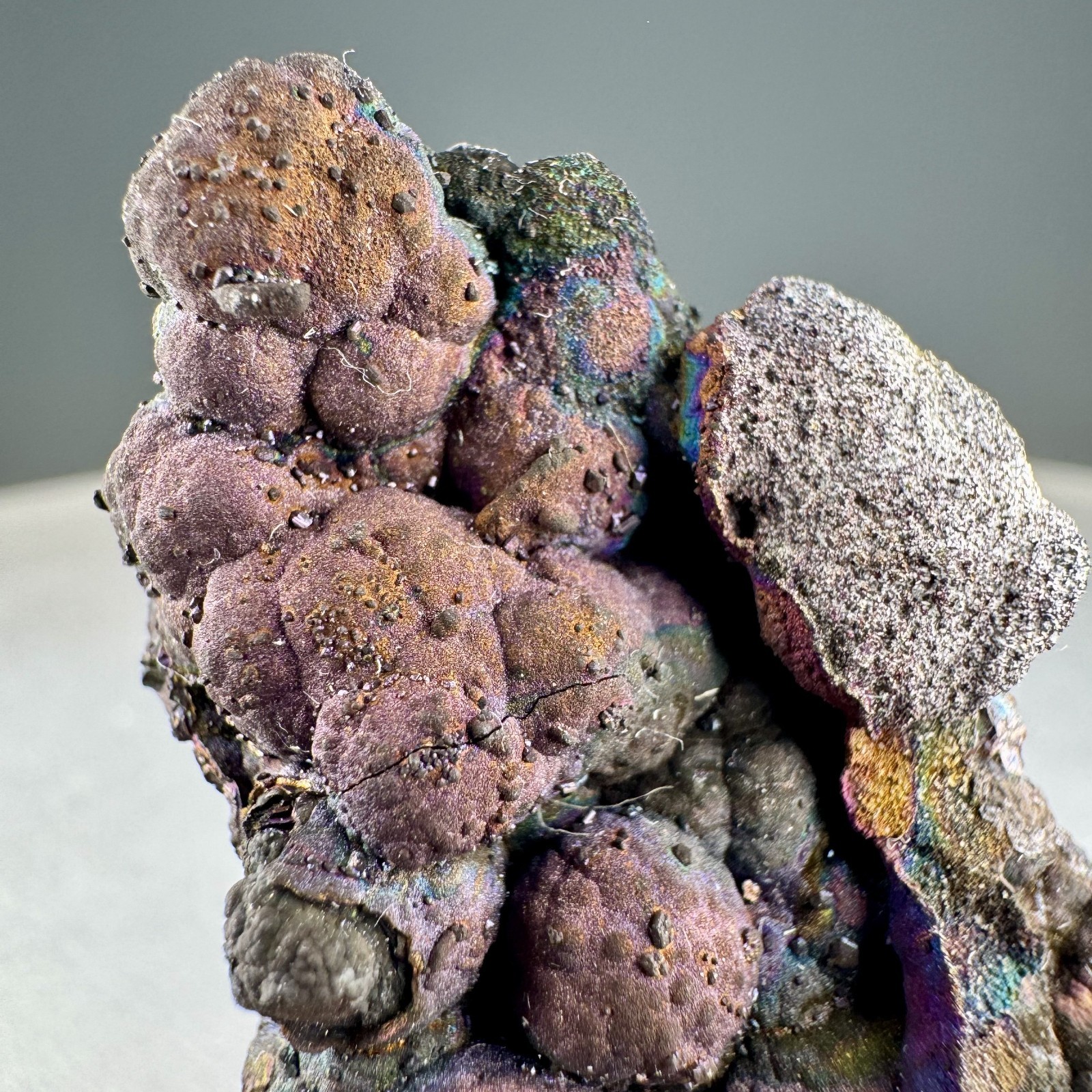 Rare “Blister Ore” Purple-Blue Chalcopyrite: Flambeau Mine, Rusk Co., Wisconsin