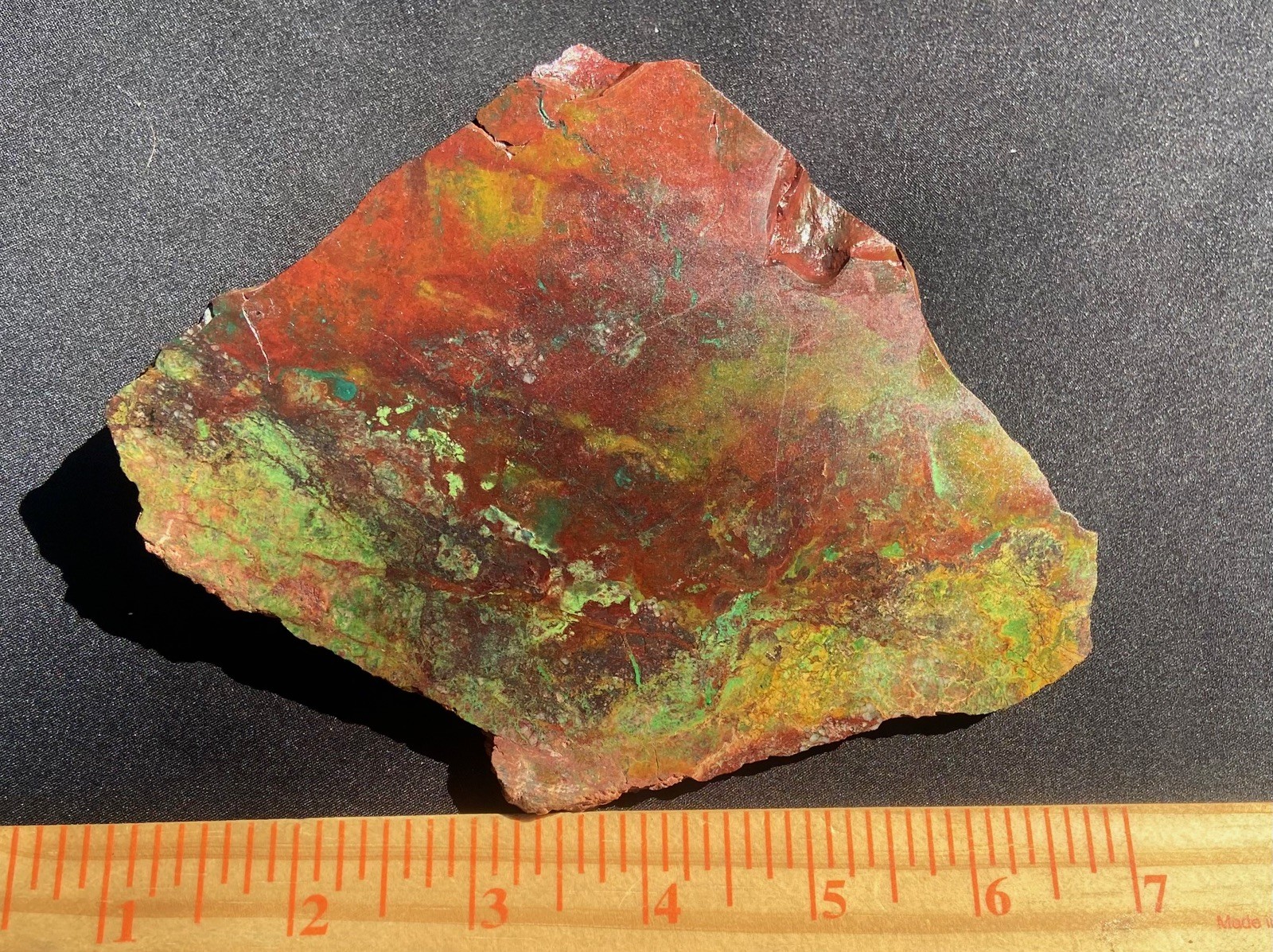 Parrot Wing Chrysocolla Colorful AA Big Slab Untreated No Cracks 212 Gram 7.5 Oz