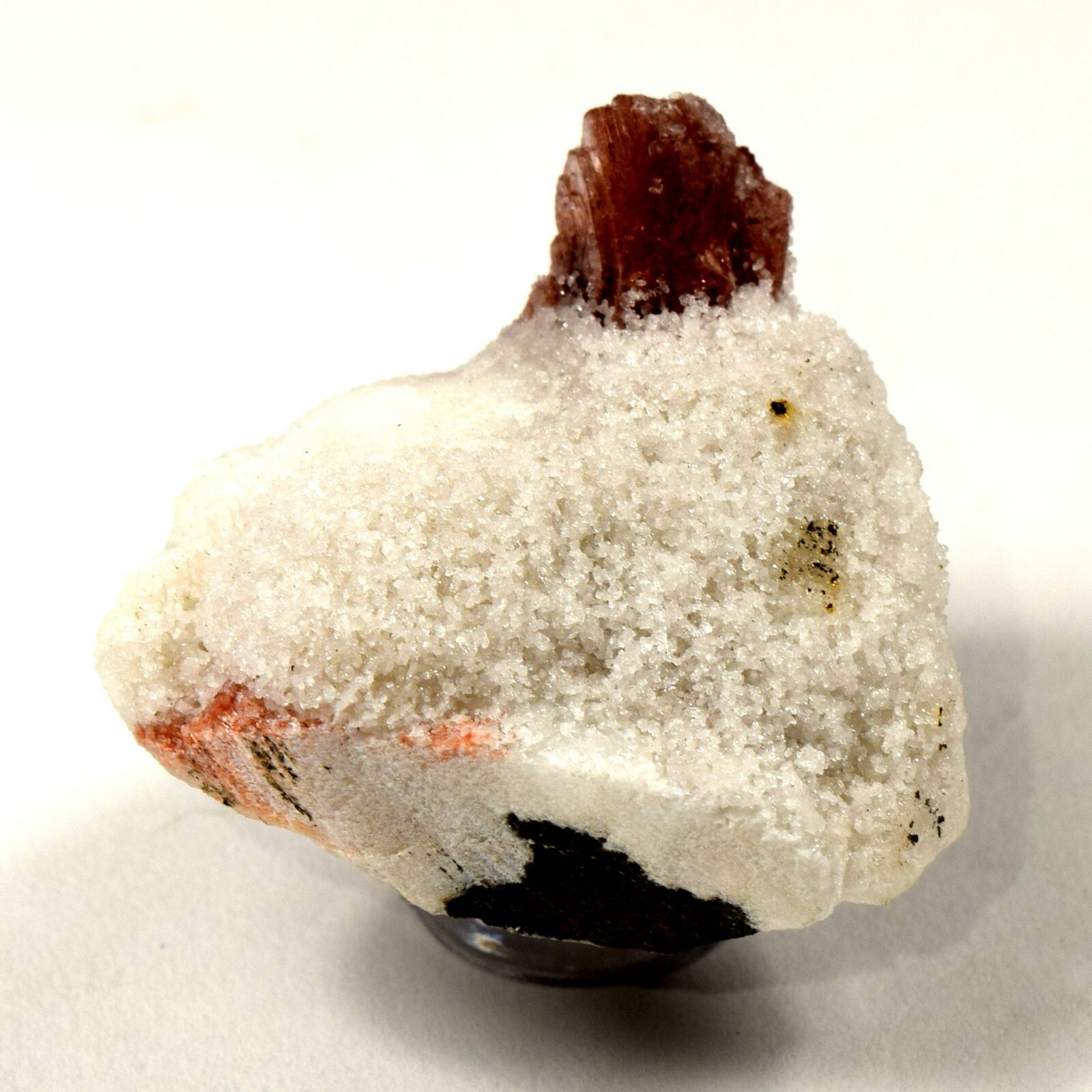 150ct 36mm Red Heulandite Stilbite on Chalcedony Quartz Cluster Matrix – India