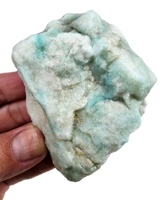 Amazonite in Quartz Crystal Rough Brazil 166.7 grams