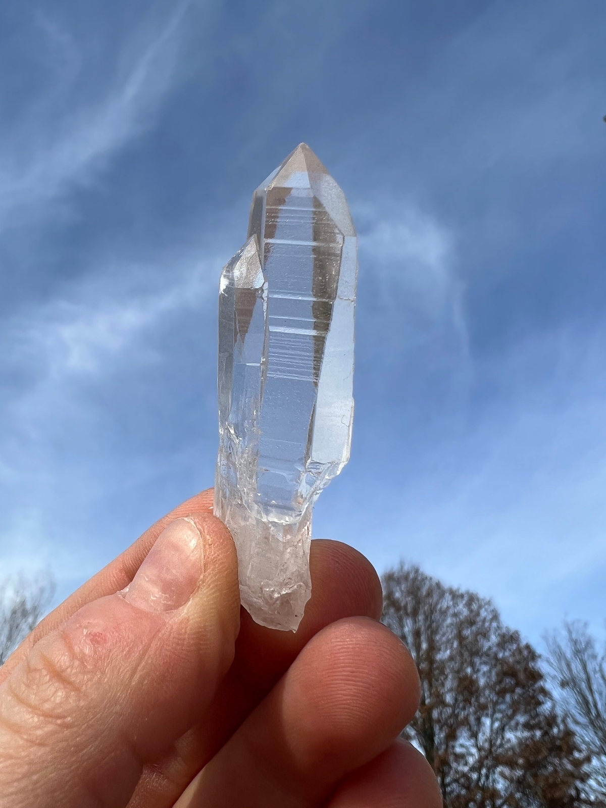 Lemurian Quartz Crystal with Multiple Points (Cluster) from Minas Gerais, Brazil