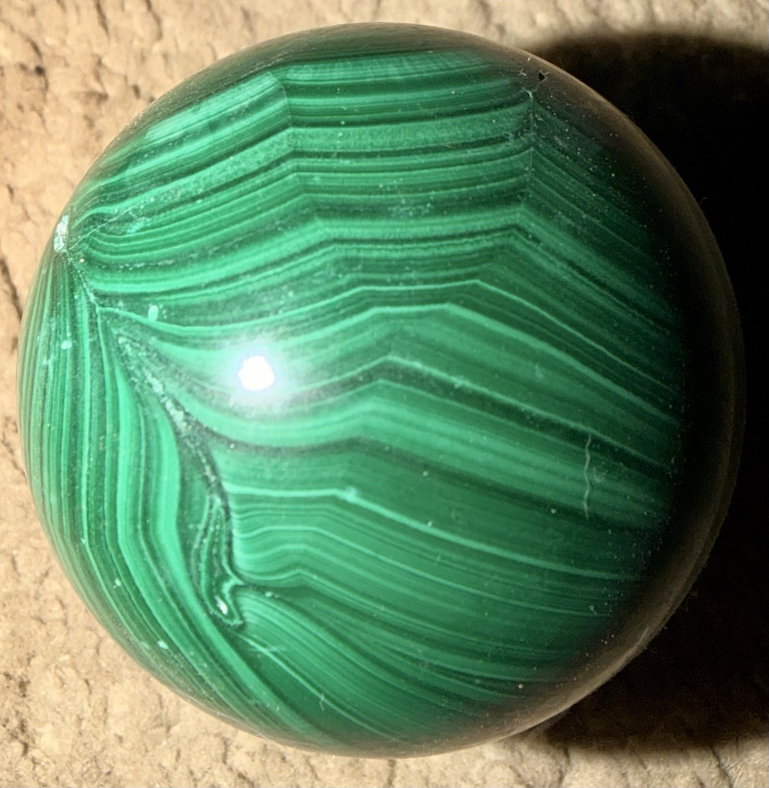 306g Malachite Sphere Natural Gemstone With Stand