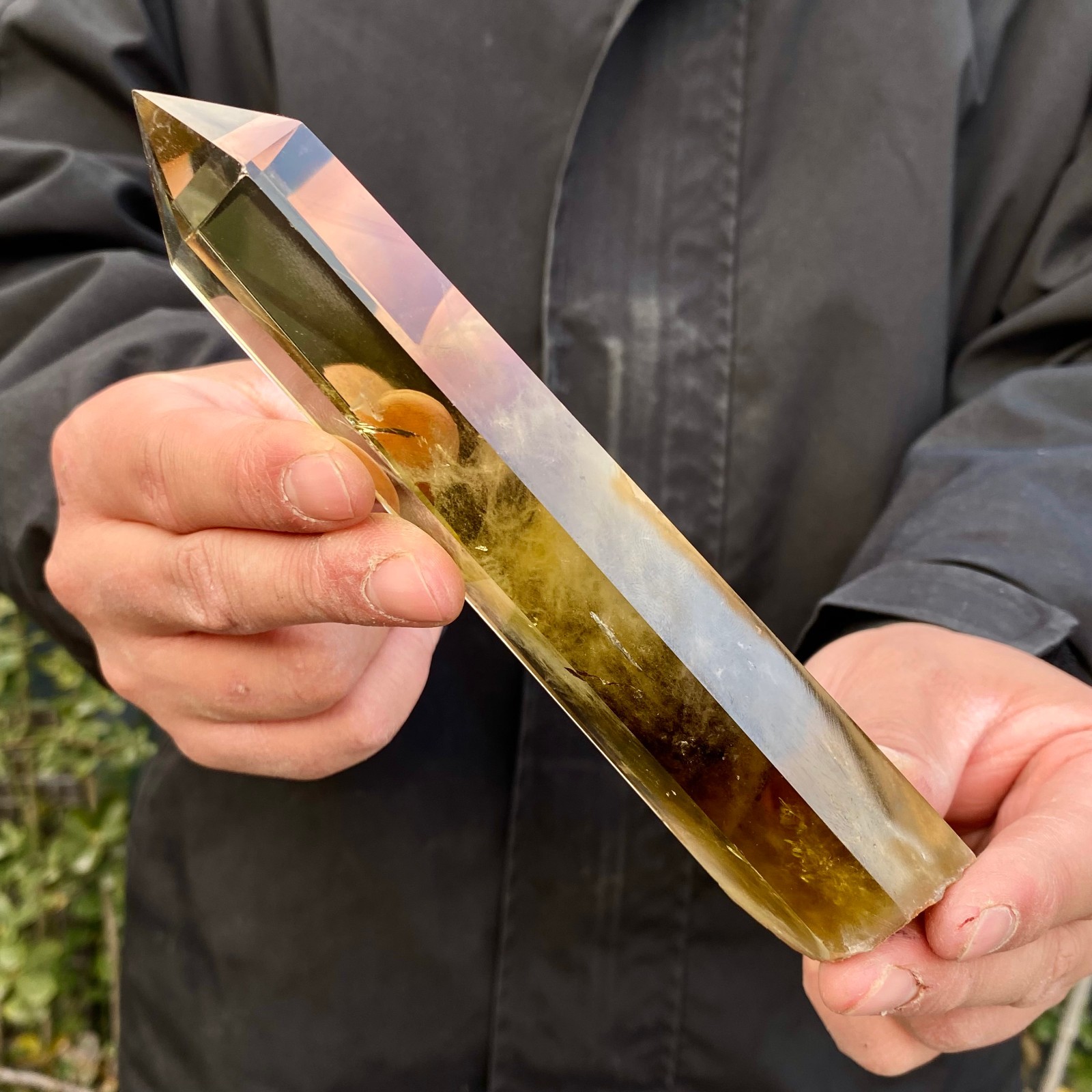 335G Citrine obelisk energy column Reiki healing