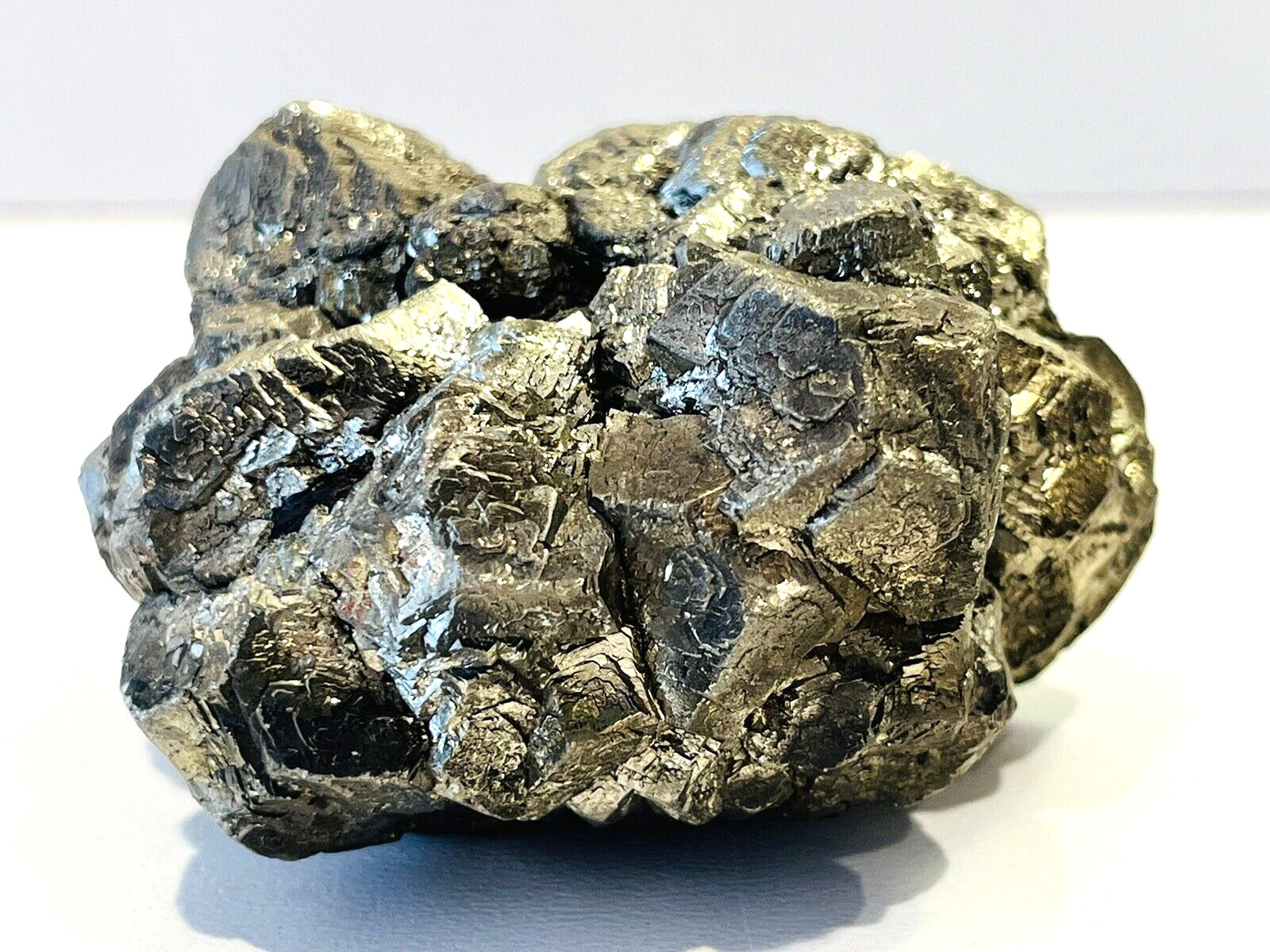 Octahedral Pyrite Cluster 1 lb. 3 oz. Large Octahedrons 1-2cm in Width, Unusual