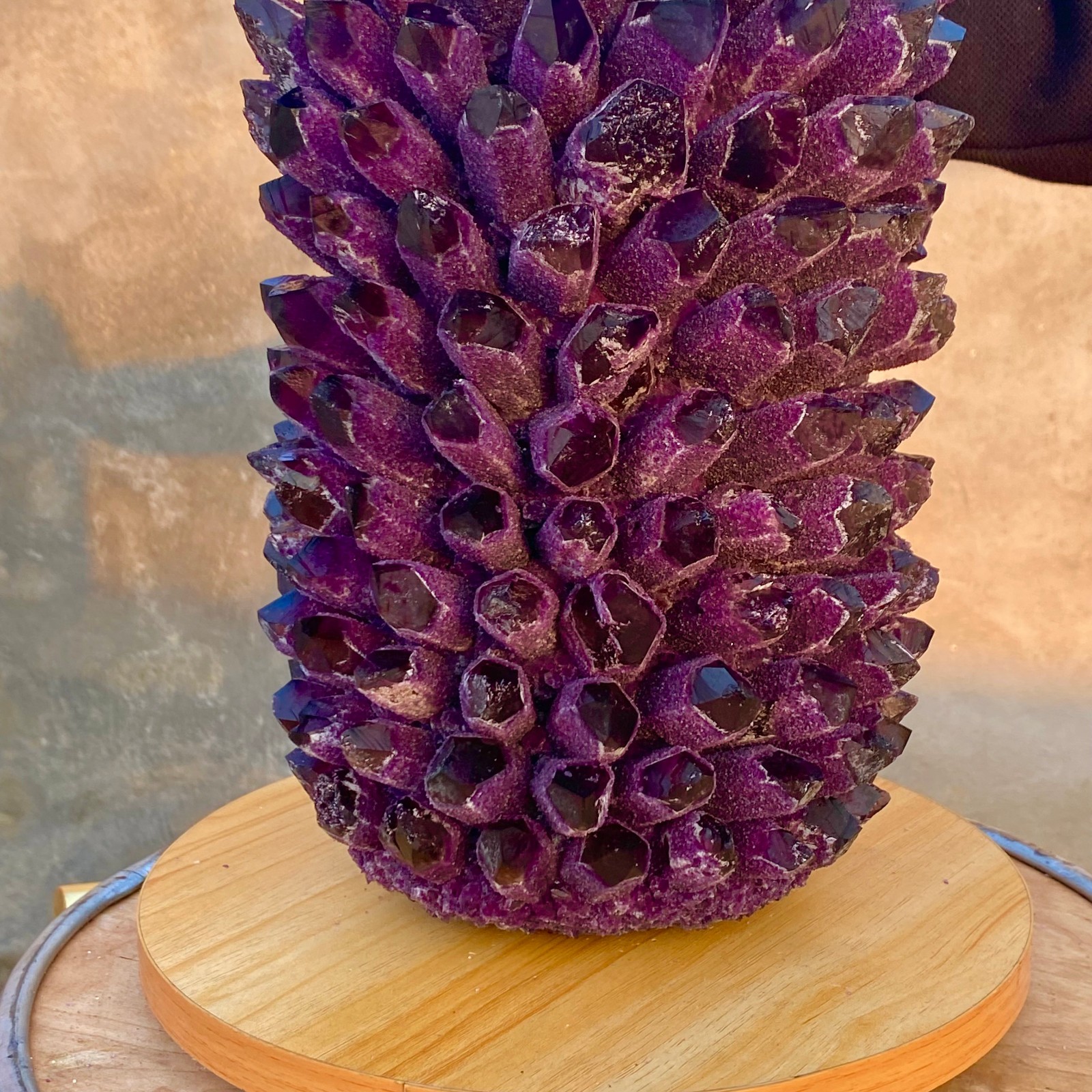 32.73LB Natural Purple Crystal Cluster/Flower Shape Mineral Specimen healing