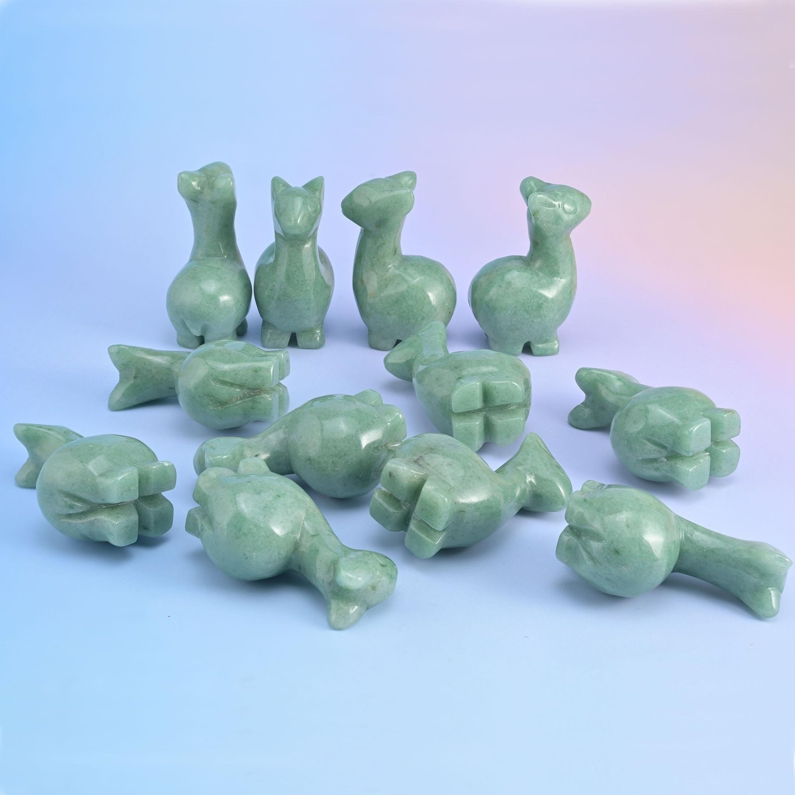 2 Inch Cute Alpaca Crystal Carving Figurines