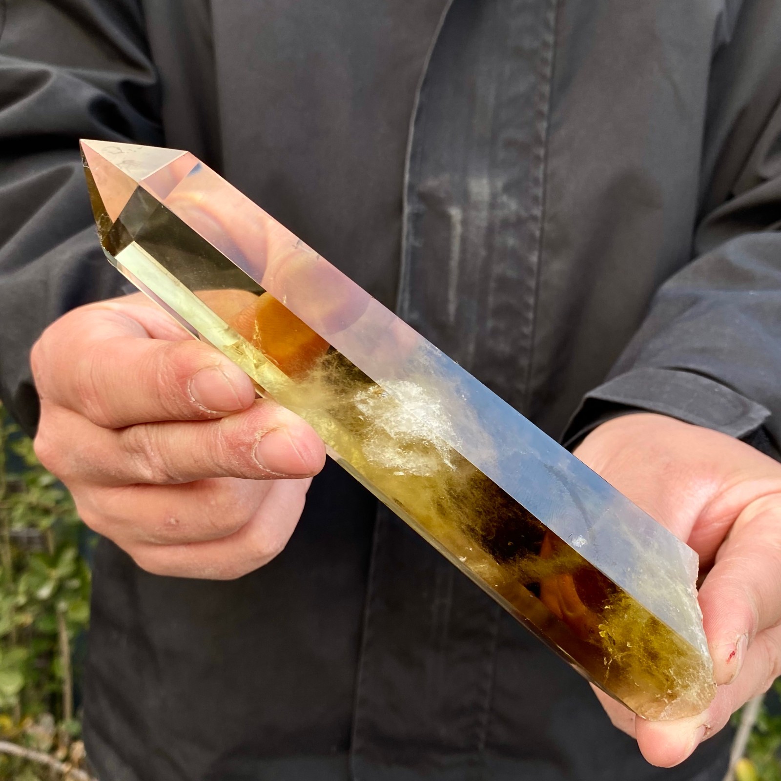 335G Citrine obelisk energy column Reiki healing