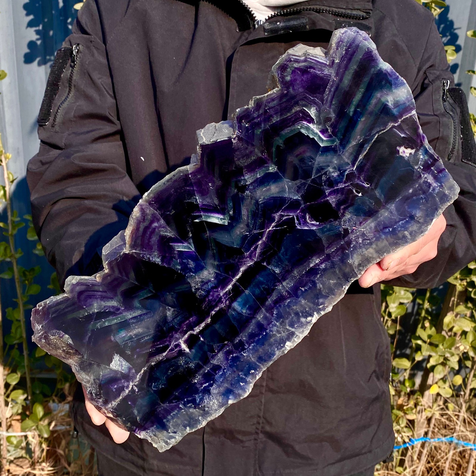 8.6LB Natural and colorful fluorite tablets for crystal therapy and meditation