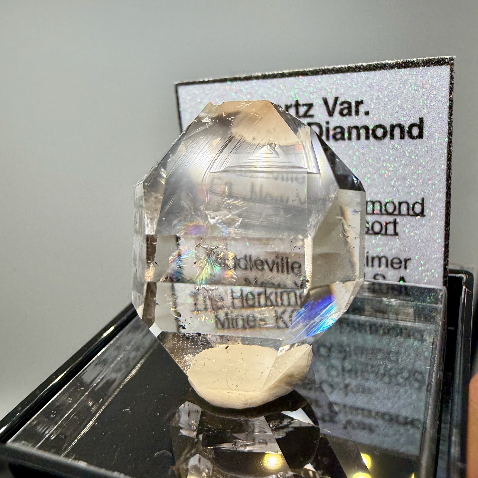 7.46 g A+ Grade Light Smoky Herkimer Diamond Gem, Nearly Flawless!