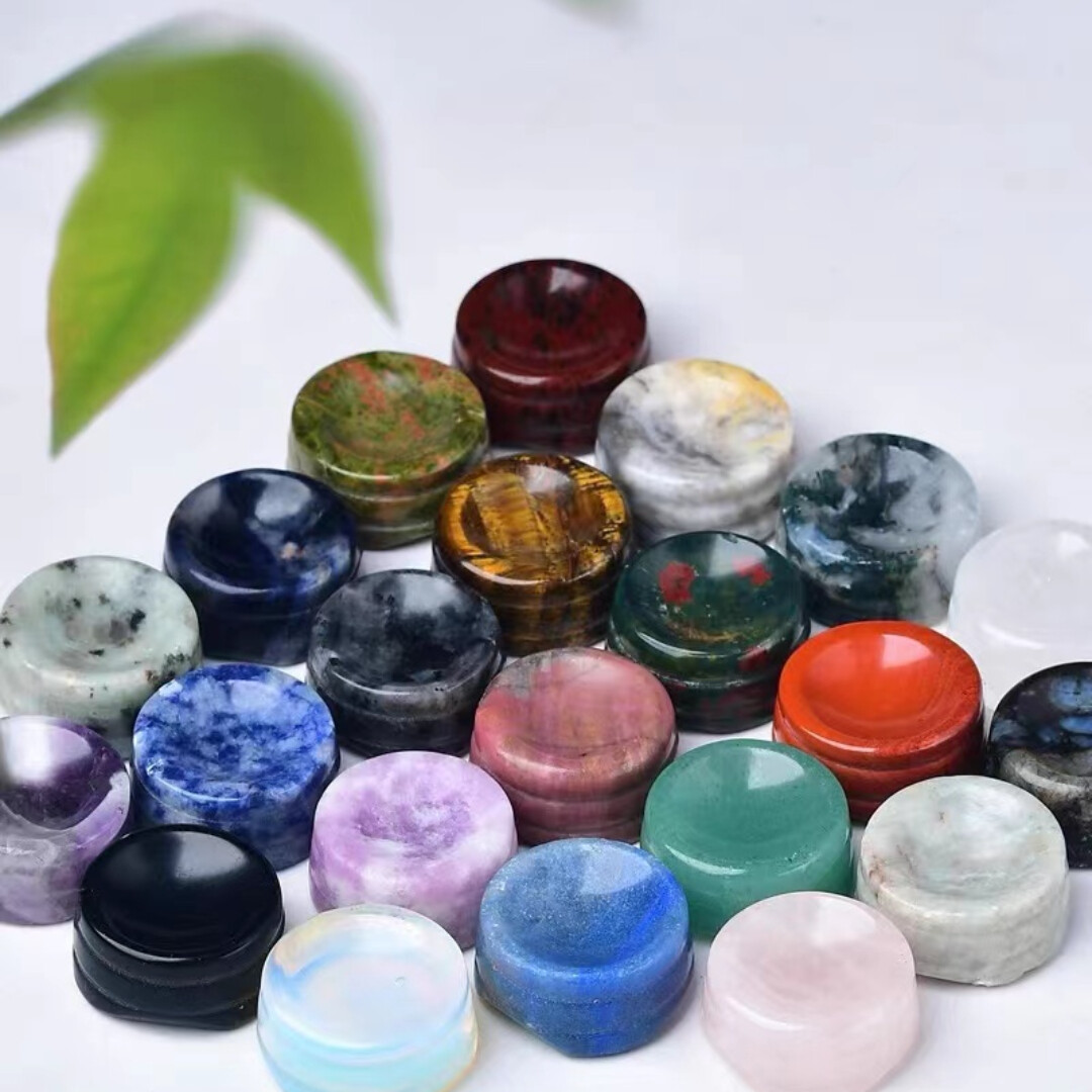 7pc Natural Small Sphere Holder Ball Base Egg Stand Display Sphere Support