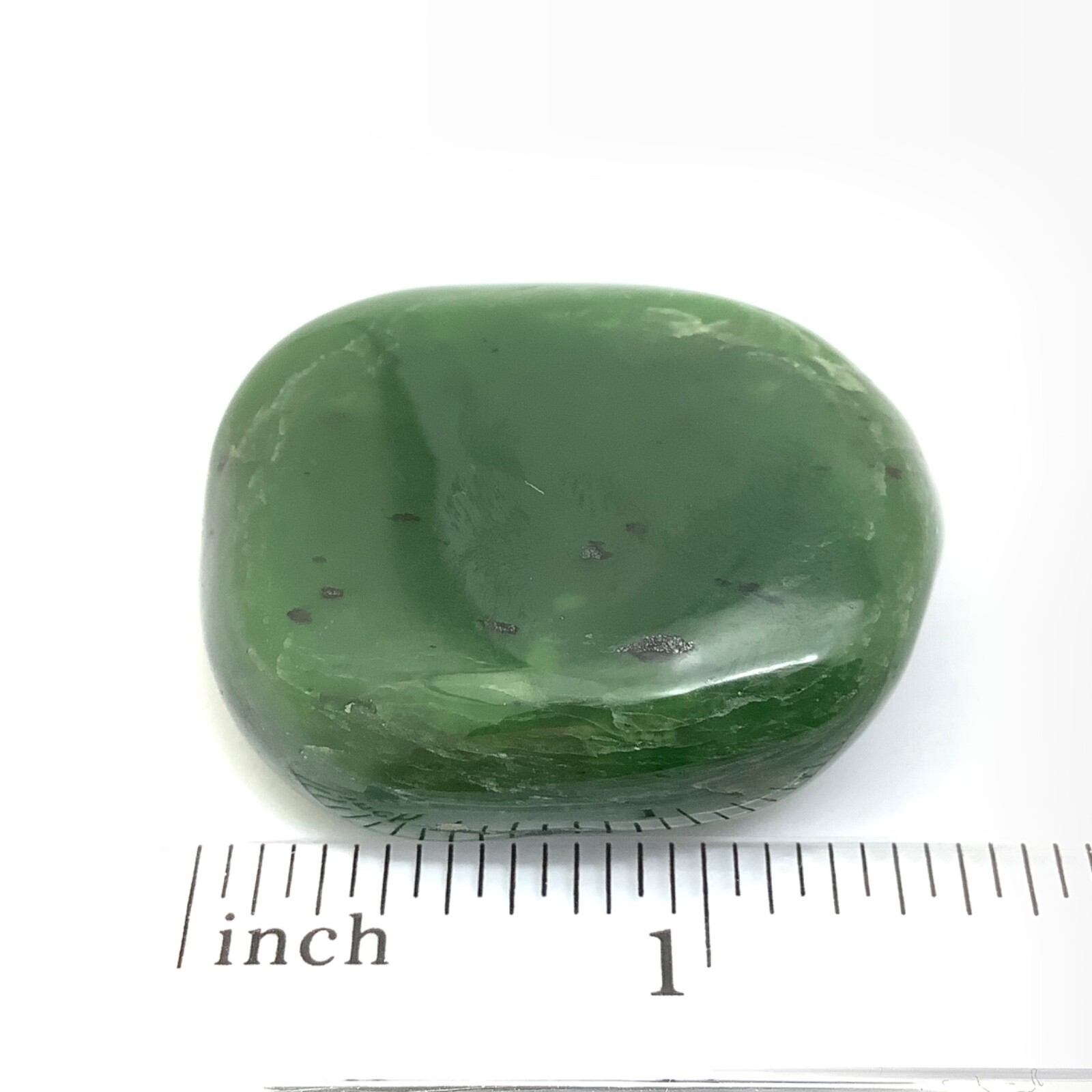Siberian Jade Pebble Primo Green Polish Nephrite Jade Stone Specimen Siberia 35g