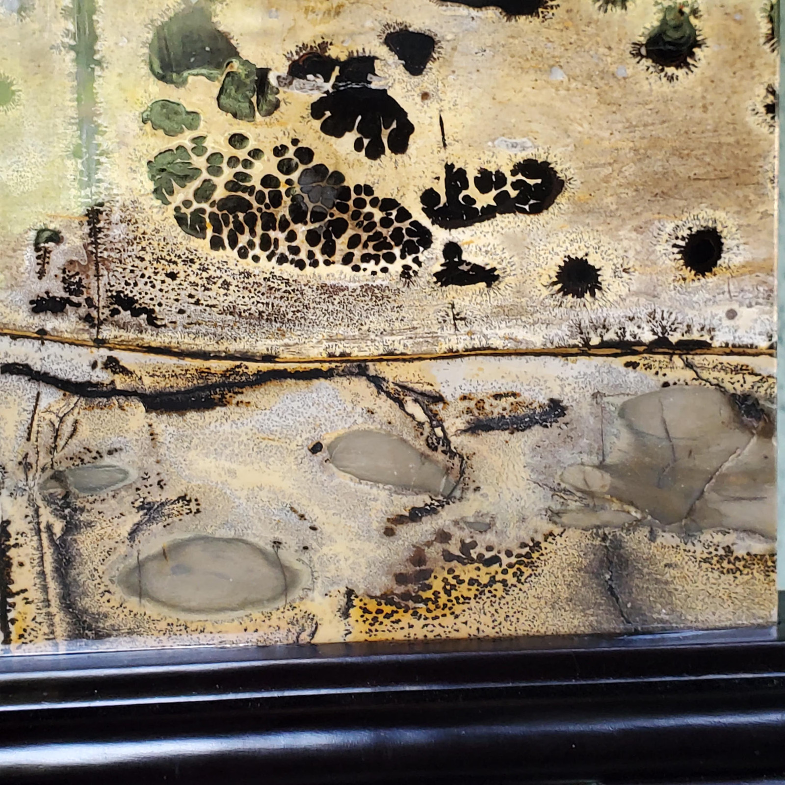 Picture Jasper Dendrite Pastel Display Tile Crystal Free Stand 838 grams