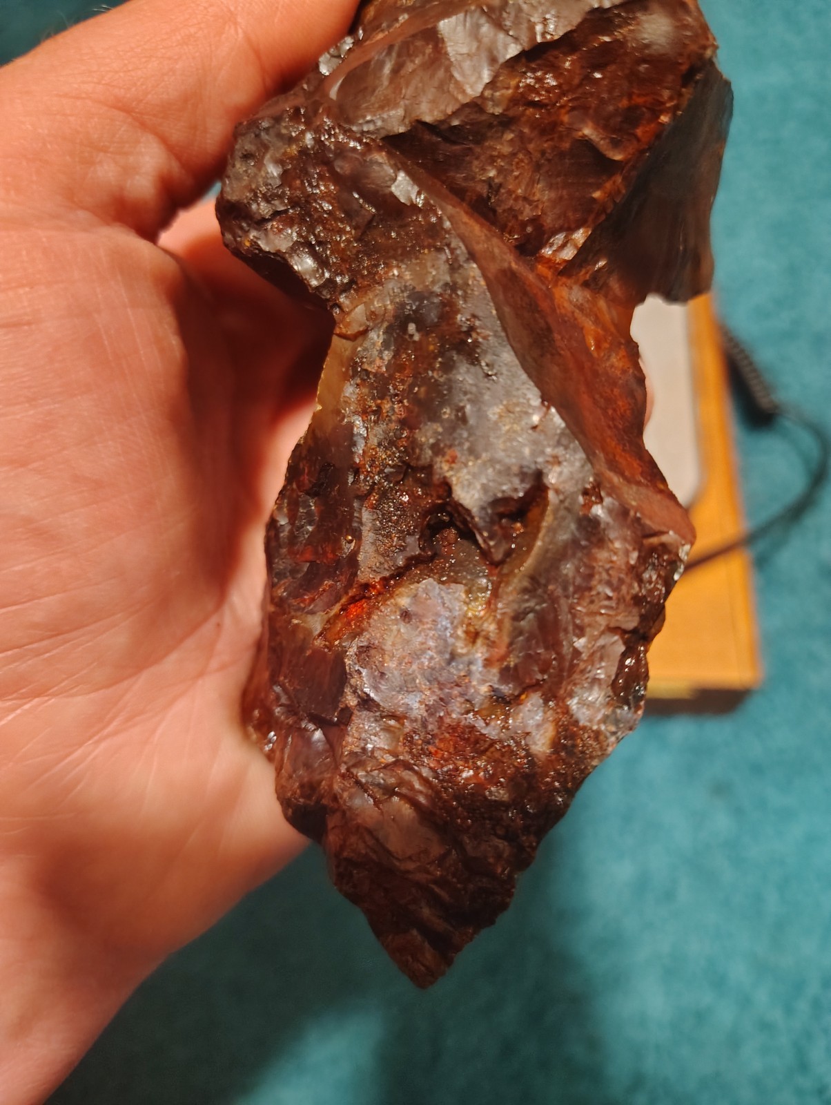 100% NATURAL Druzy Red Plume Agate/jasper/Quartz multi-color approx.6in 1lb 10oz