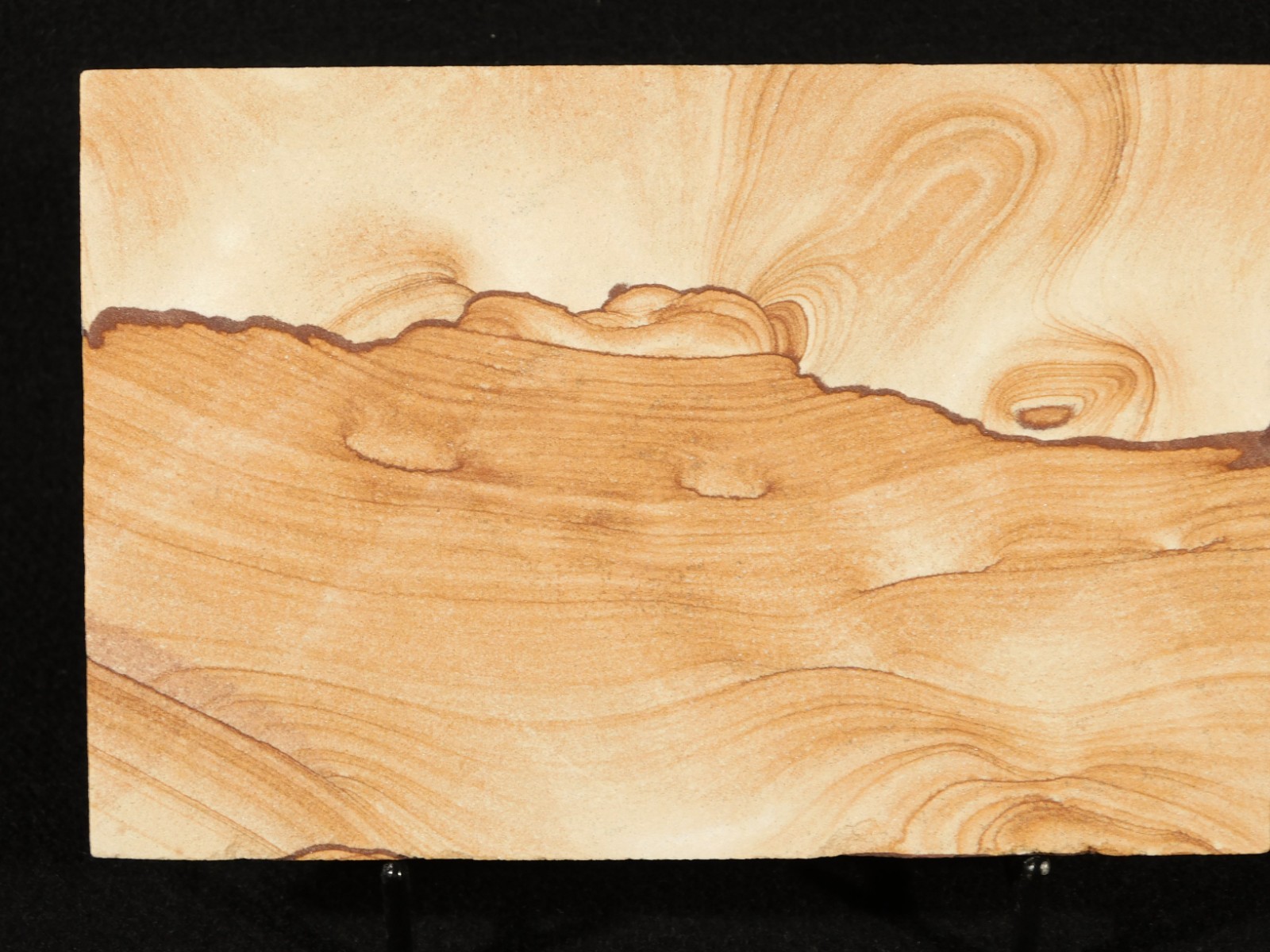 PICTURE Stone or SANDSTONE Slice/Slab with Display Stand Utah 347gr