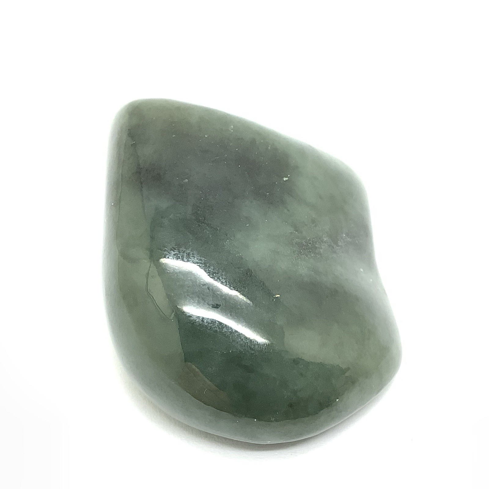 Siberian Jade Pebble Green Nephrite Jade Stone Polished Specimen Siberia 33g