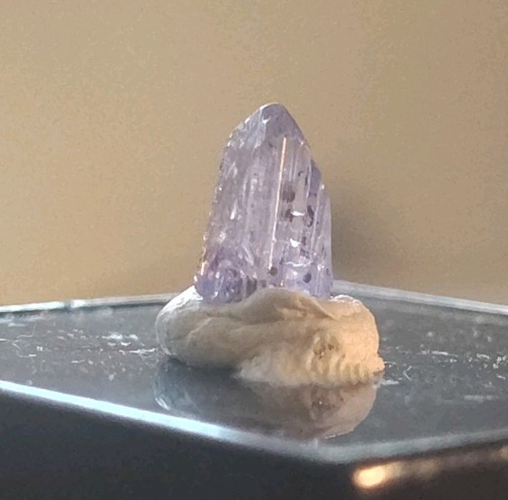 ~ 14ct Naturally Etched Unheated Tanzanite Crystal – Tabular Thumbnail Specimen