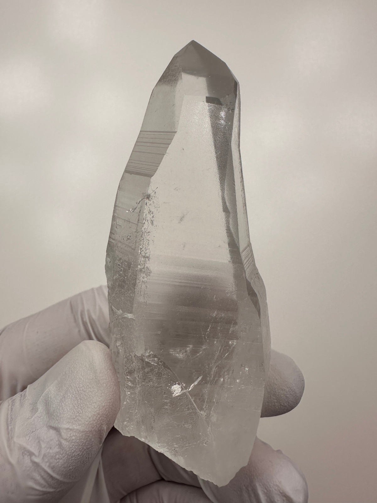 4 1/4”__LARGE Optical Clear Lemurian Seed Quartz Crystal Point__Serra do Cabra
