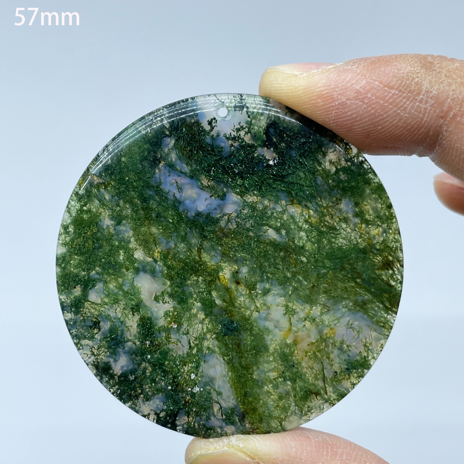 Natural Moss Agate Polished Quartz Crystal Healing Gemstone Home Decoration