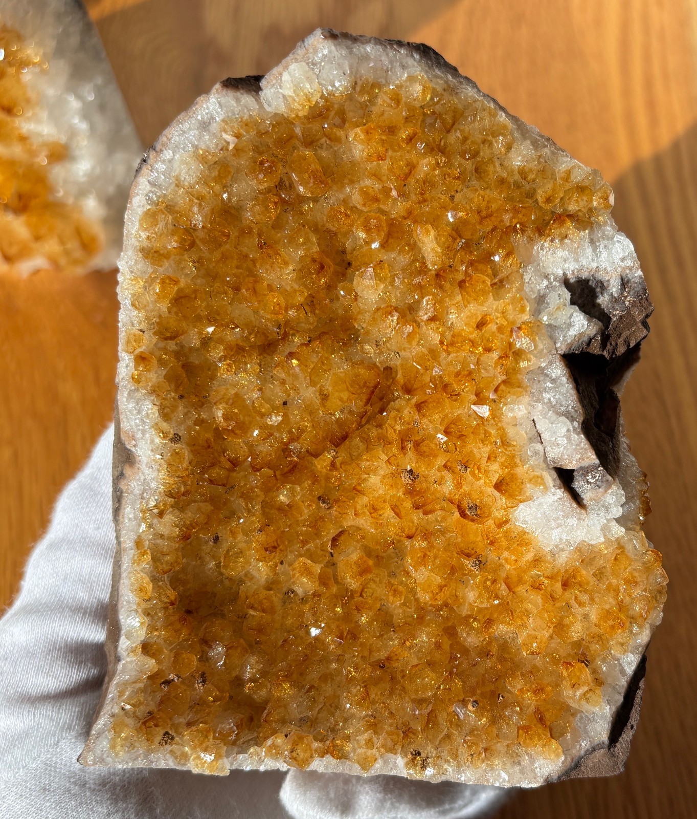 USA SALE 5.3LB LOT 3 CITRINE FREE STANDING SPECIMEN TREATED AMETHYST GOLD GOLDEN