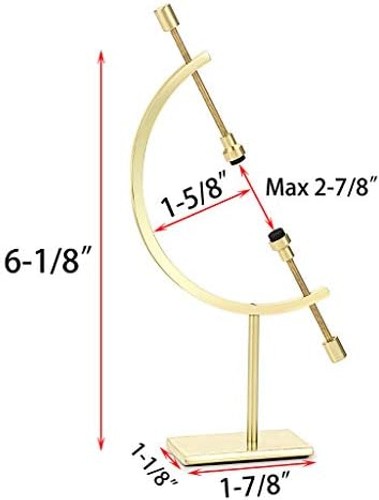 JUXYES Metal Caliper Display Stand Sphere Holder for Crystal Ball Rock | Hold…