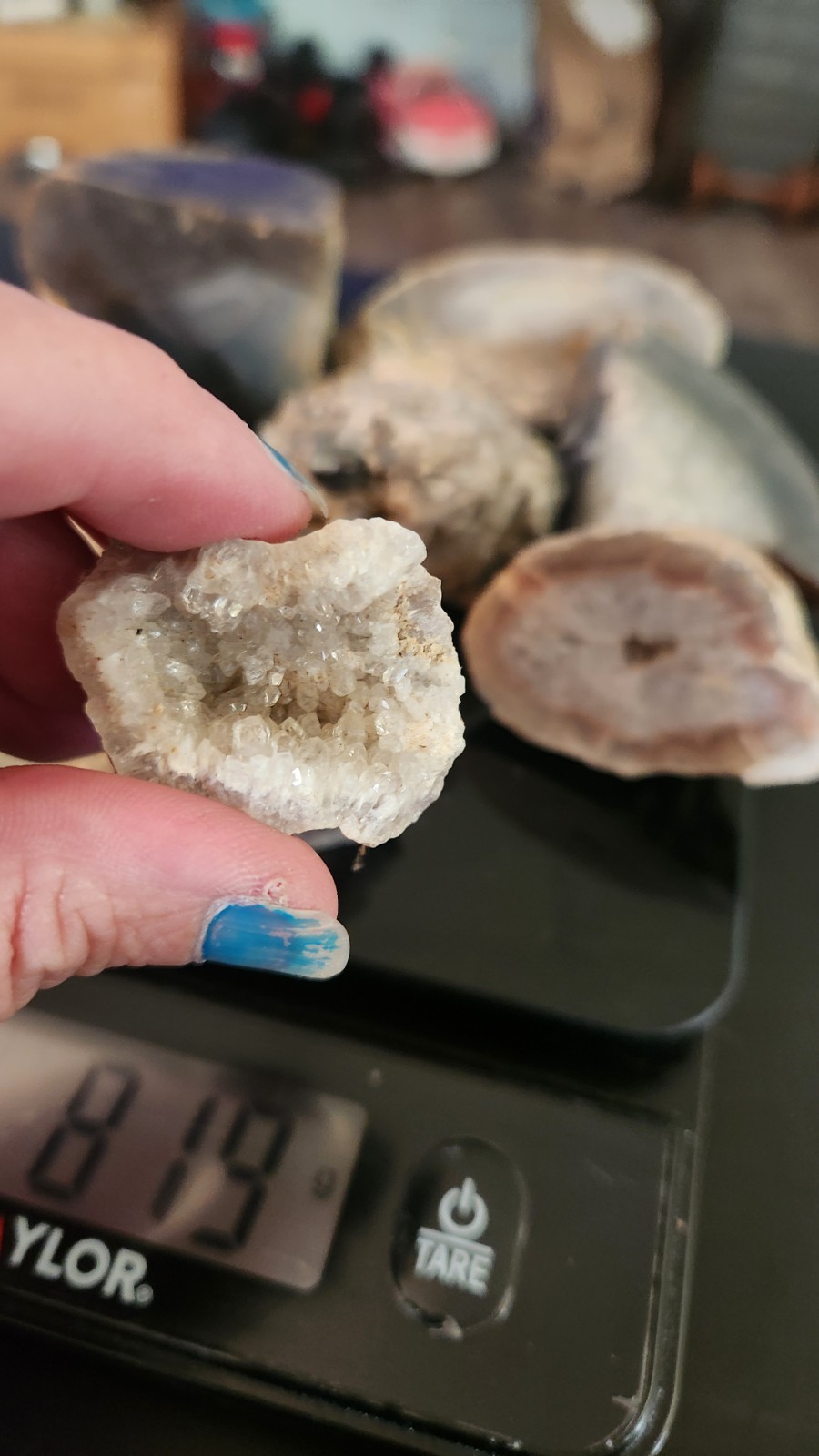 Mixed Rock & Mineral Specimen Lot, Geode/Agate Pieces, Crystal Clusters, 836g