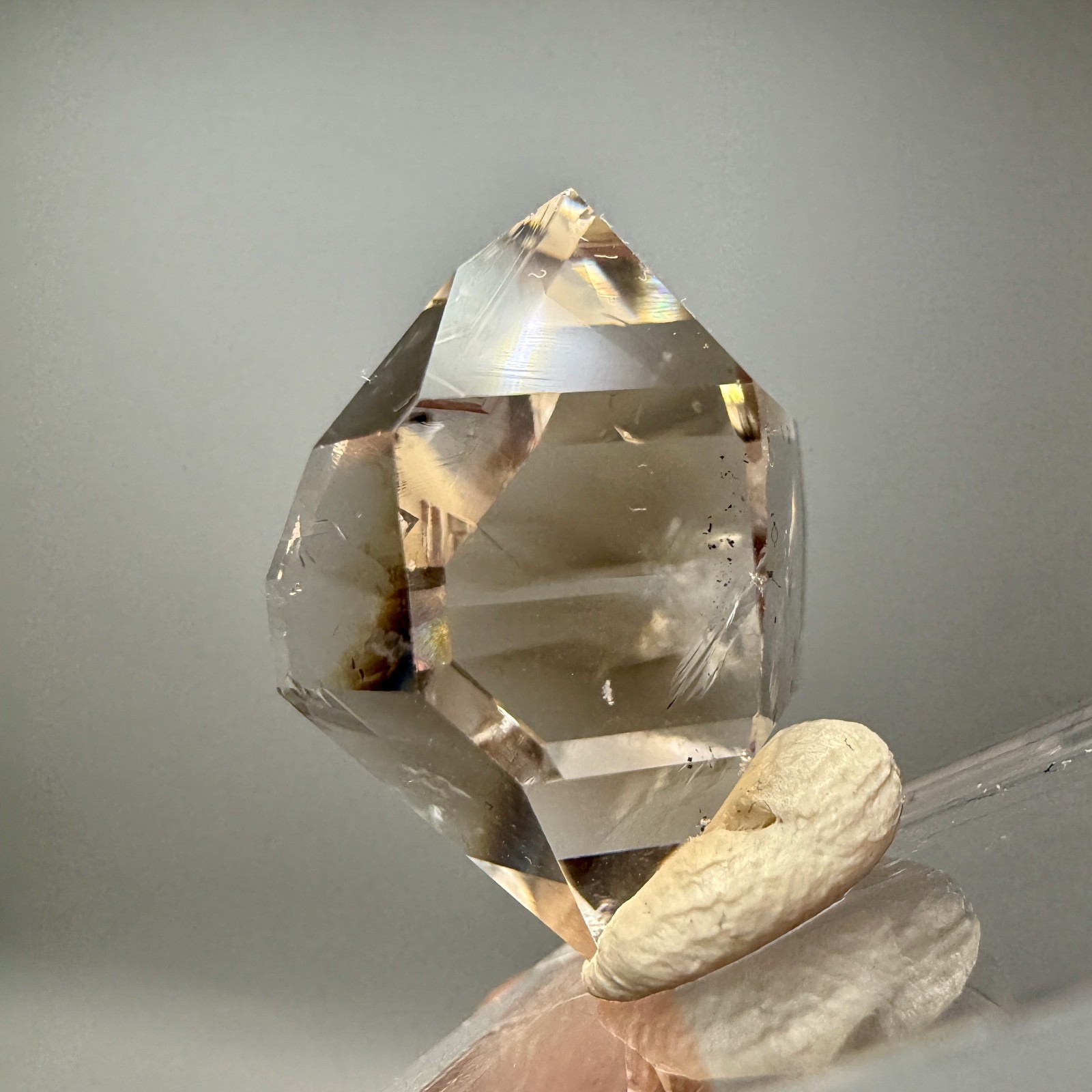 7.46 g A+ Grade Light Smoky Herkimer Diamond Gem, Nearly Flawless!